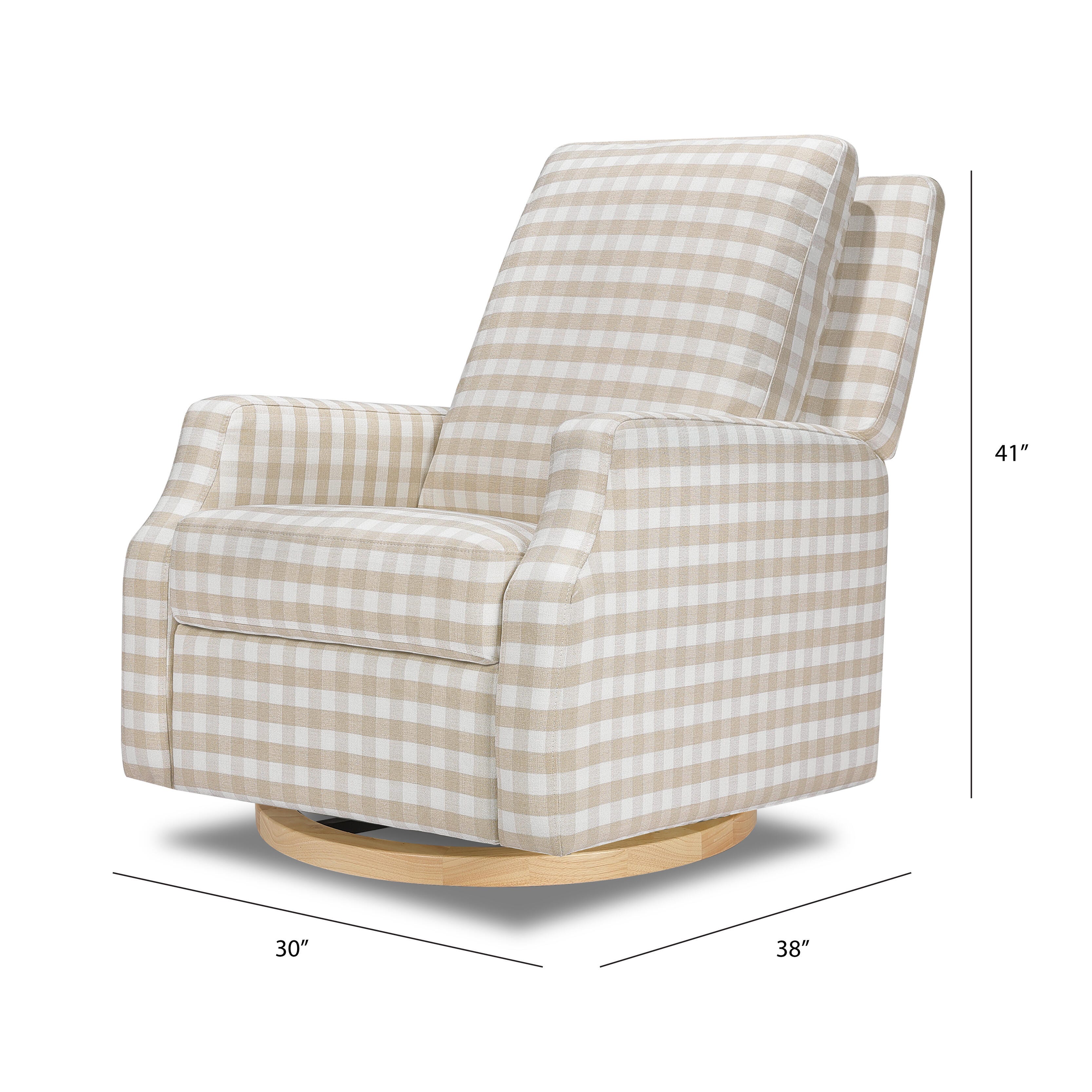 Namesake Crewe Manual Recliner and Swivel Glider, Tan, large