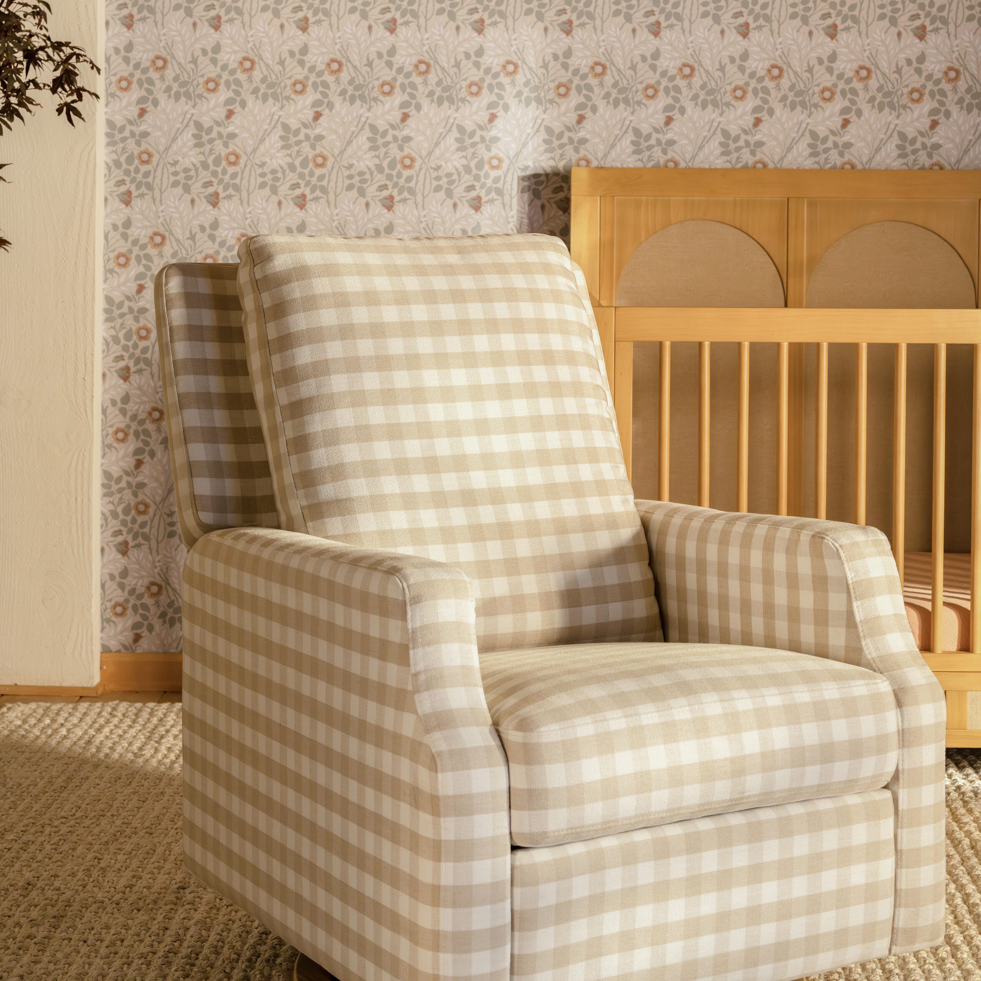 Namesake Crewe Manual Recliner and Swivel Glider, Tan, large