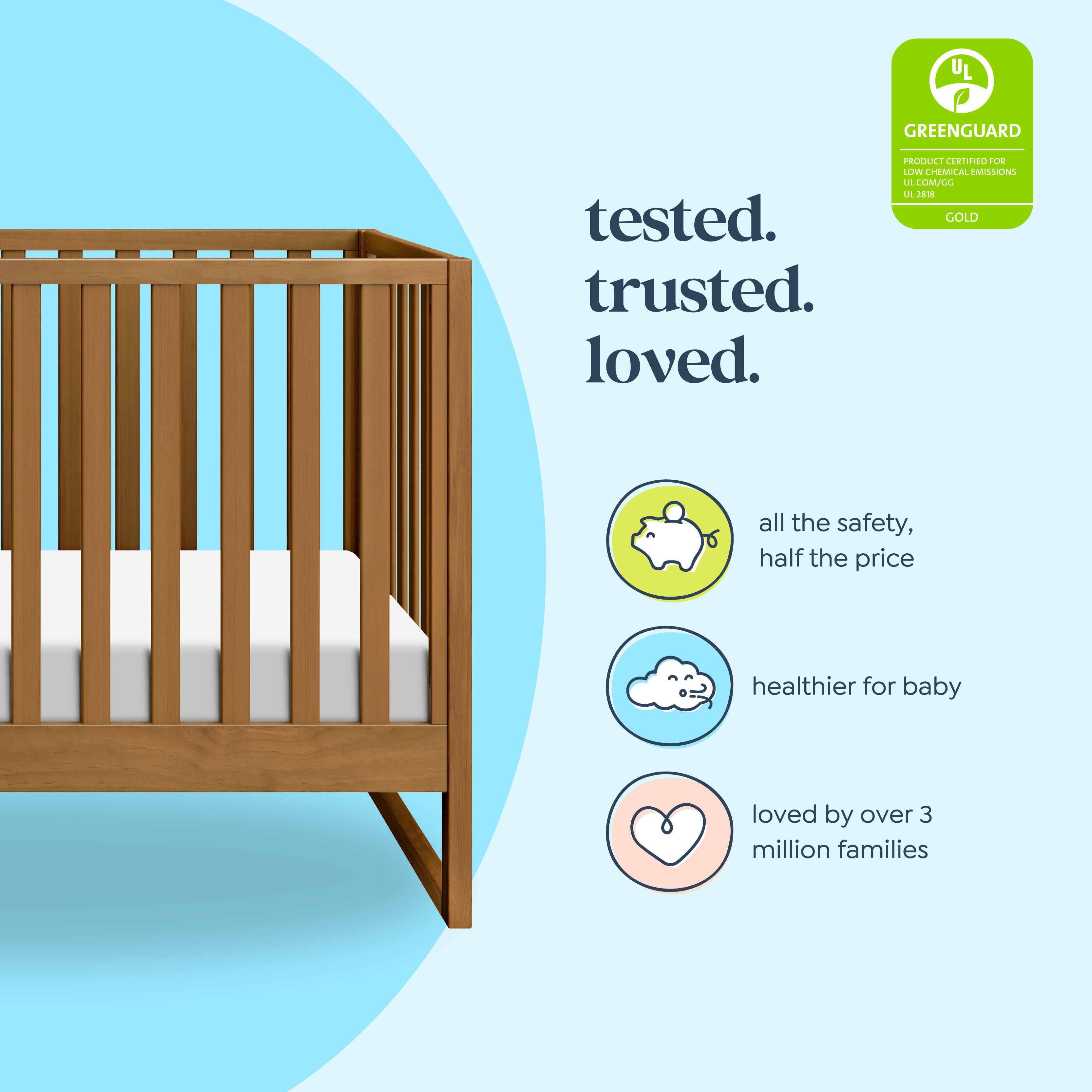 DaVinci Hunter 3-in-1 Convertible Crib, Chestnut, large
