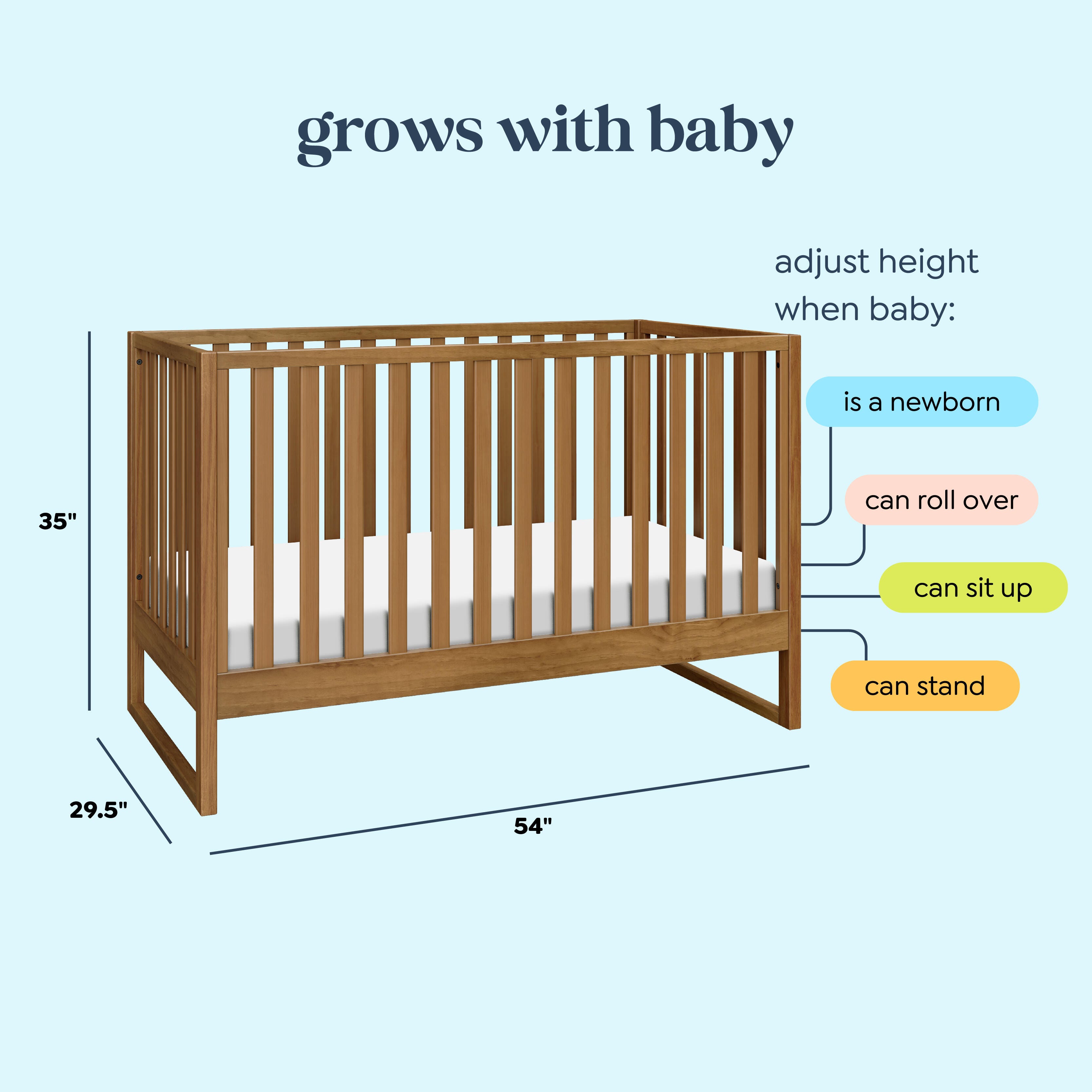DaVinci Hunter 3-in-1 Convertible Crib, Chestnut, large