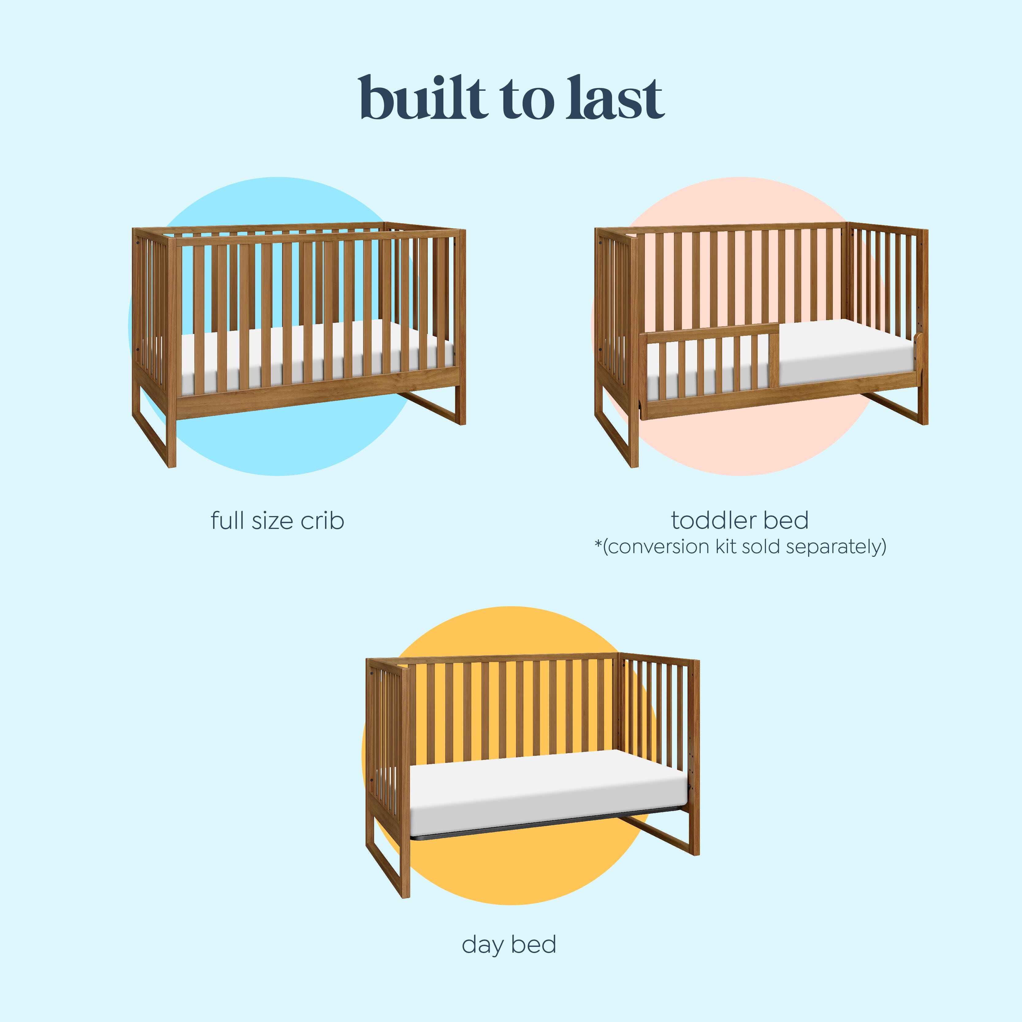 DaVinci Hunter 3-in-1 Convertible Crib, Chestnut, large