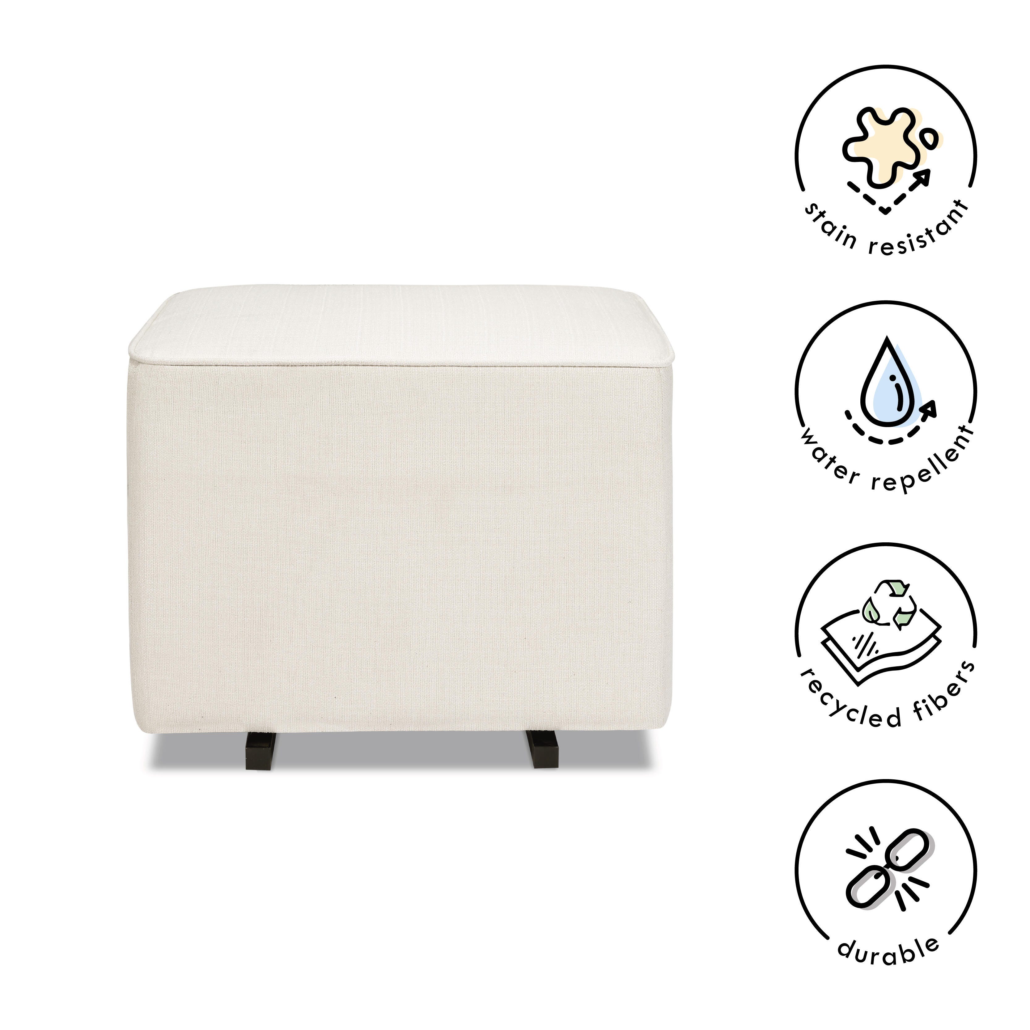 DaVinci Davinci Universal Gliding Ottoman, Cream, large