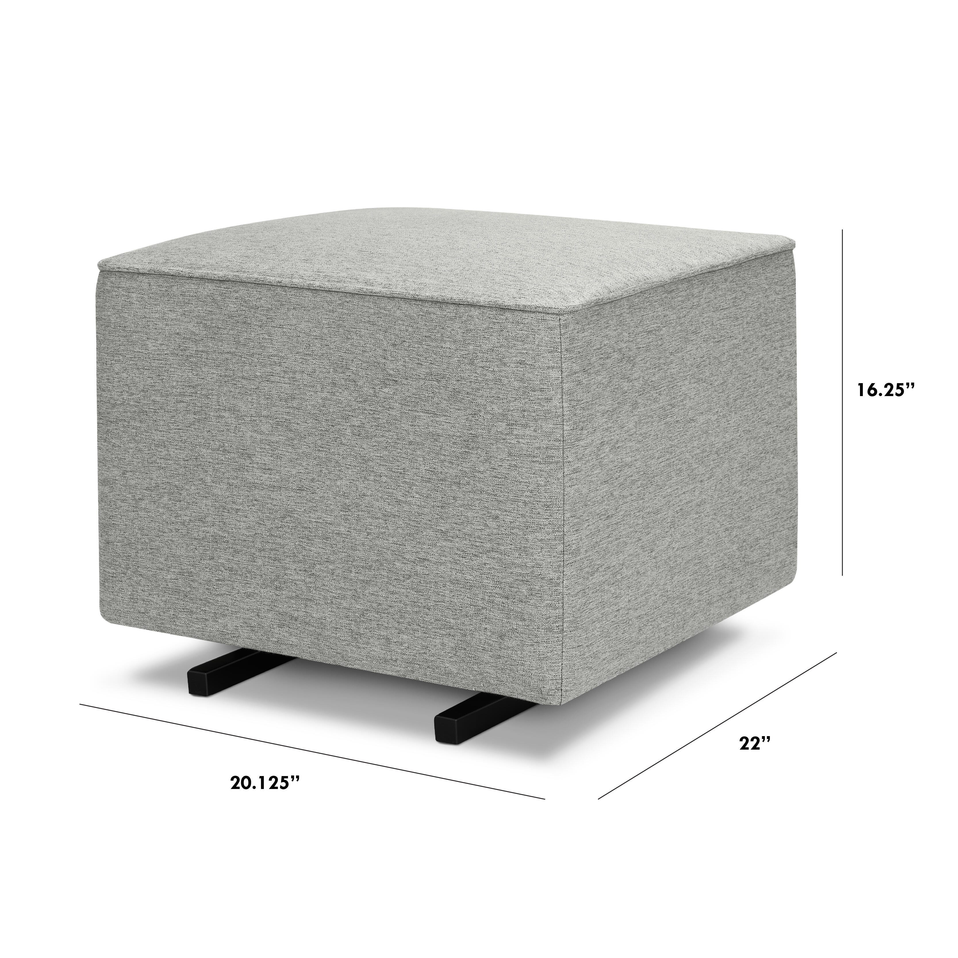 DaVinci Davinci Universal Gliding Ottoman, Frost Gray, large