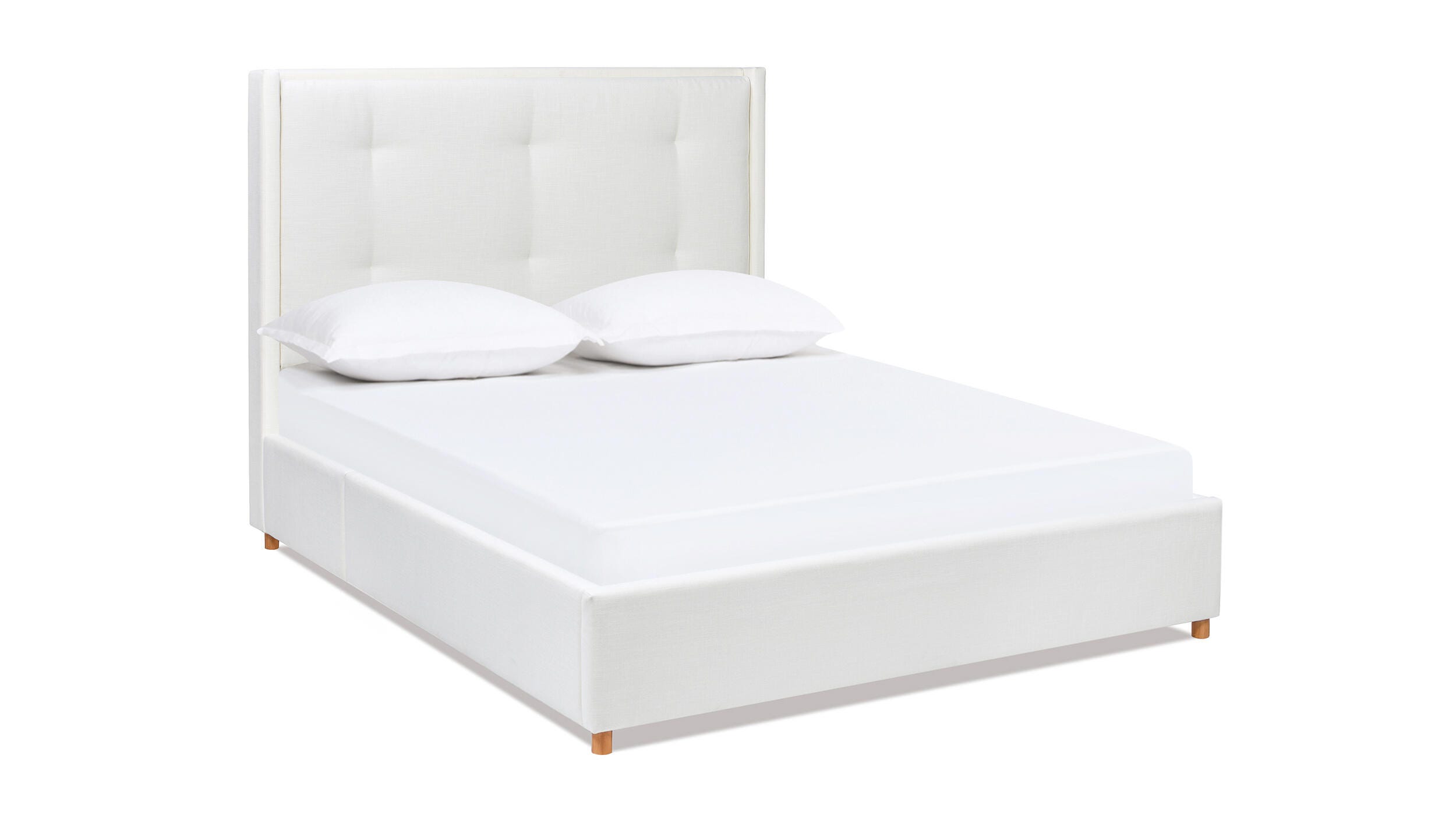 Jennifer Taylor Miramar Queen Cushion-Back Headboard Platform Bed Frame, , large