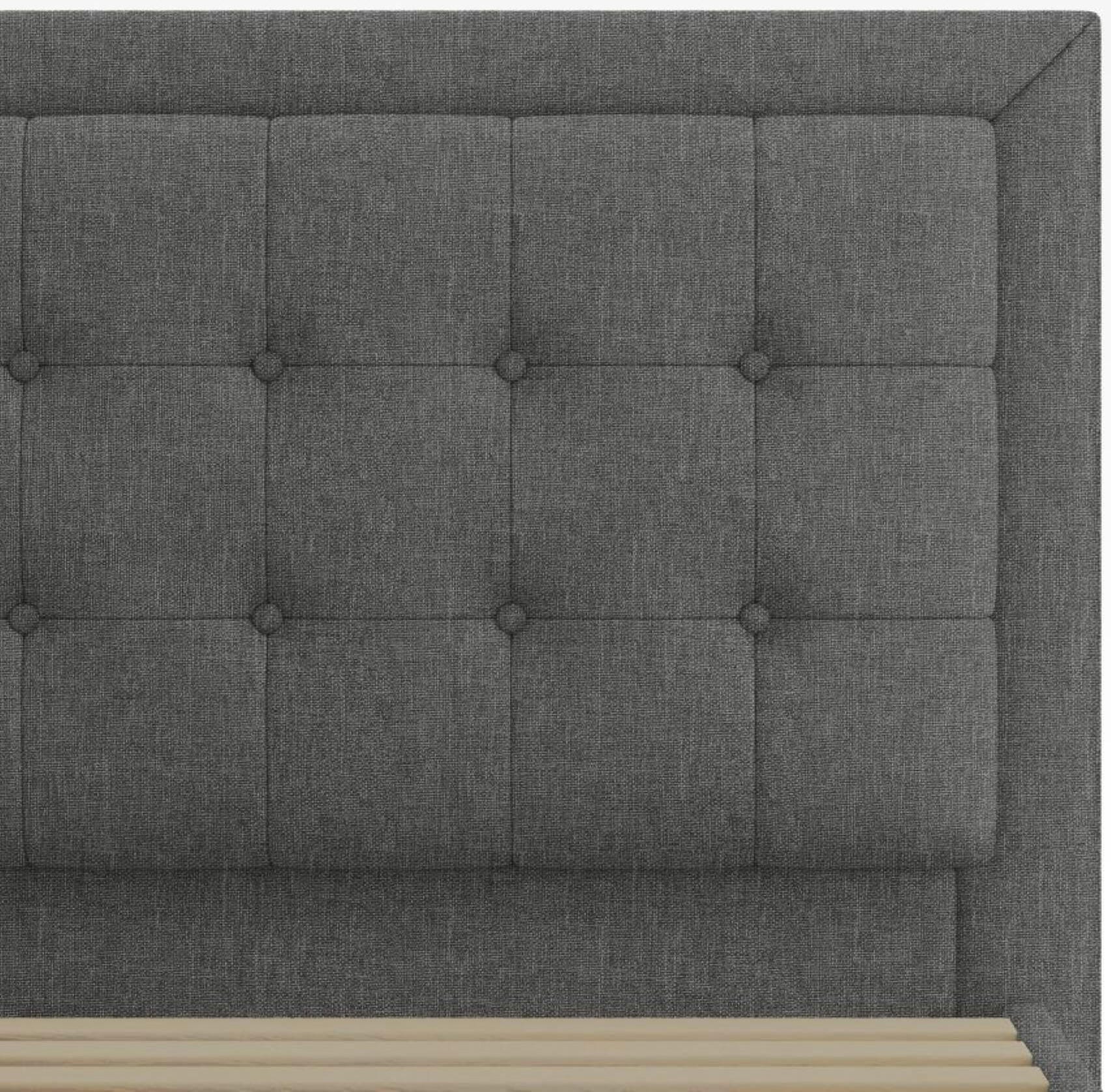 ZINUS Platform Full Bed Frame with Headboard, Dark Gray, large