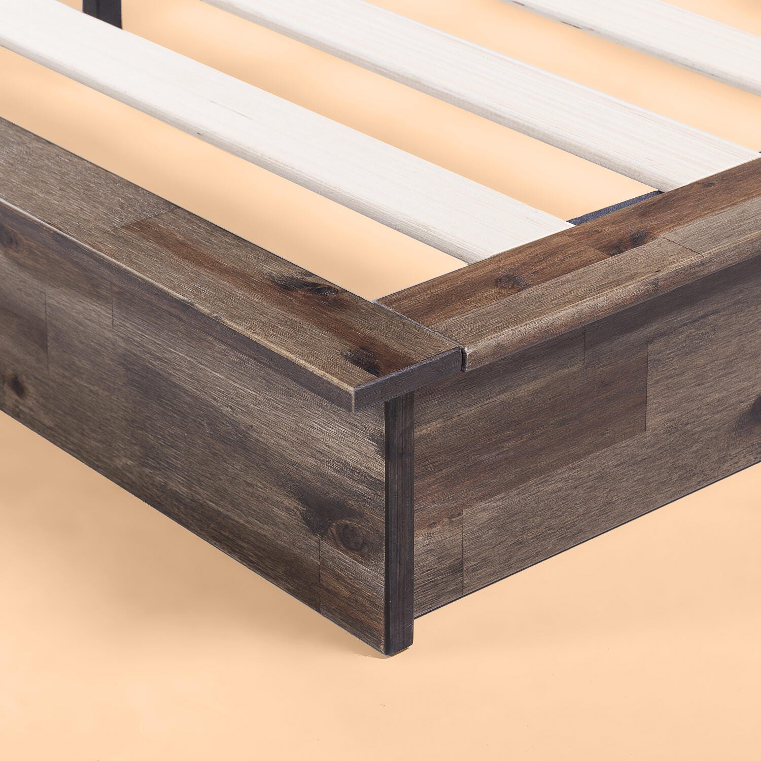 ZINUS Nash Queen Platform Bed Frame, Brown, large