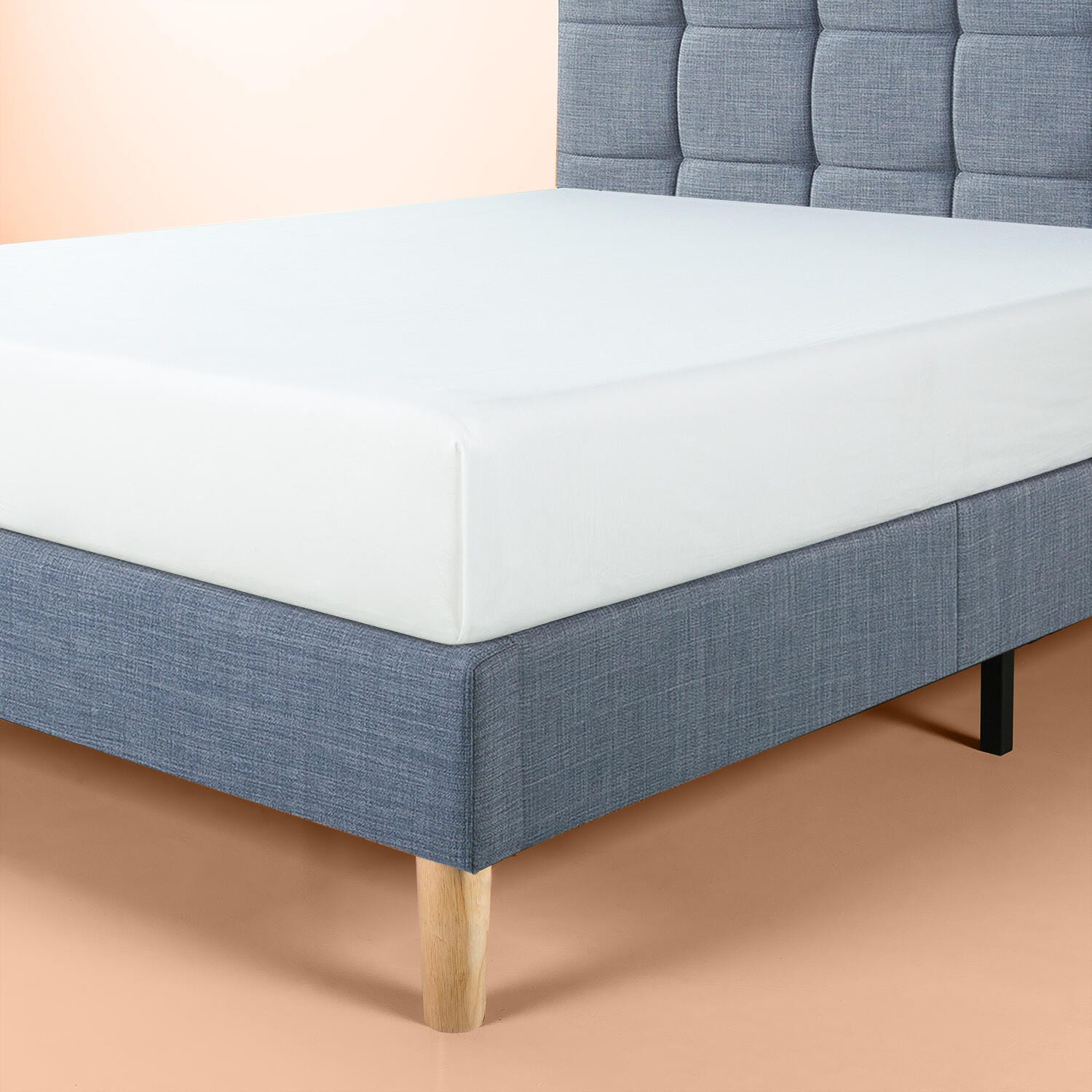 ZINUS Axel Full Platform Bed, Blue Slate, large