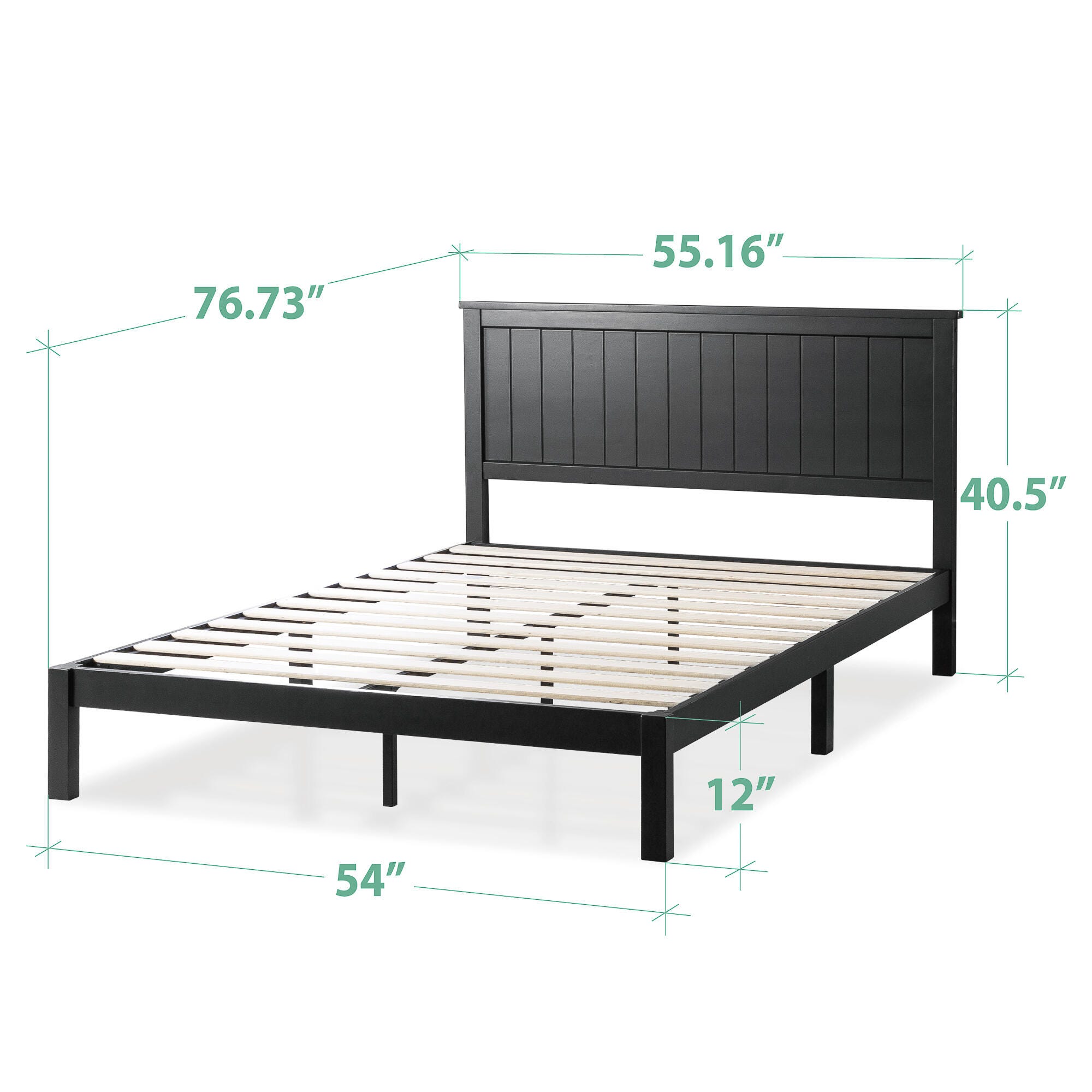 ZINUS Panel King Platform Bed Frame, , large