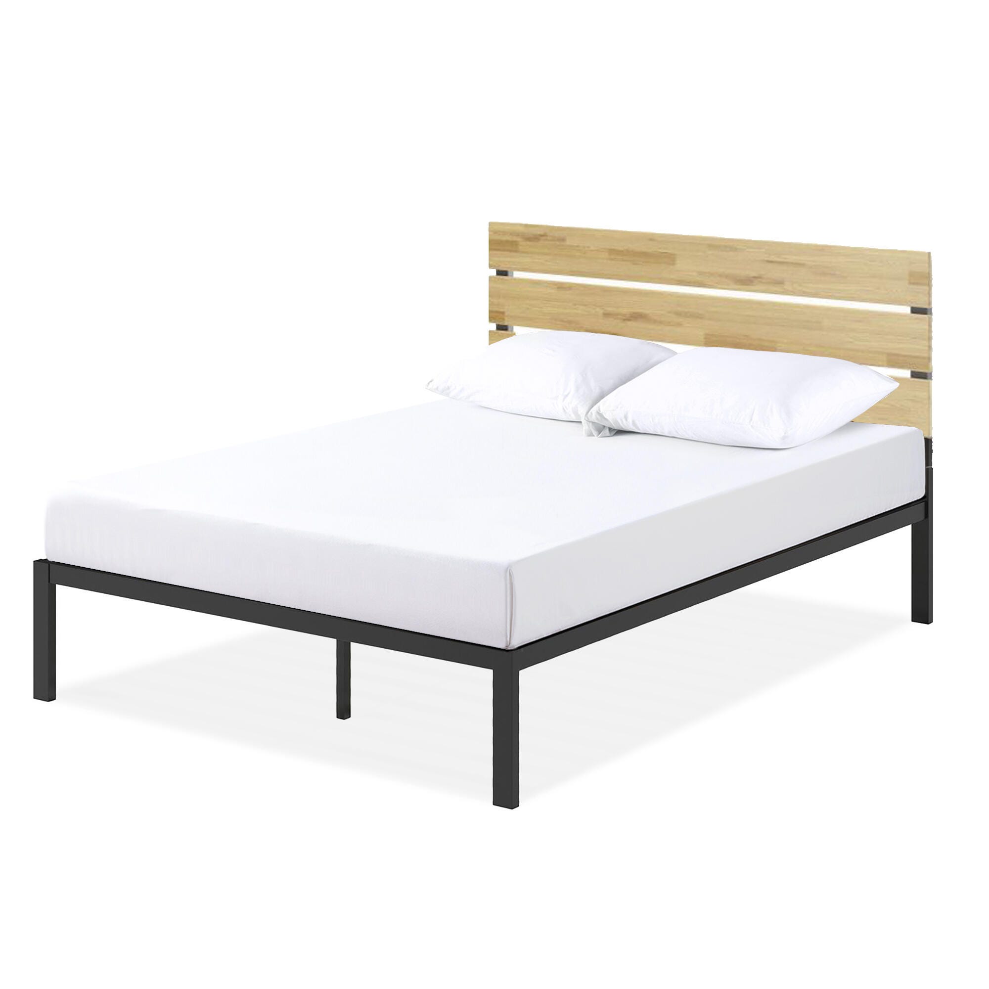 ZINUS Beckett Queen Platform Bed Frame, Brown, large