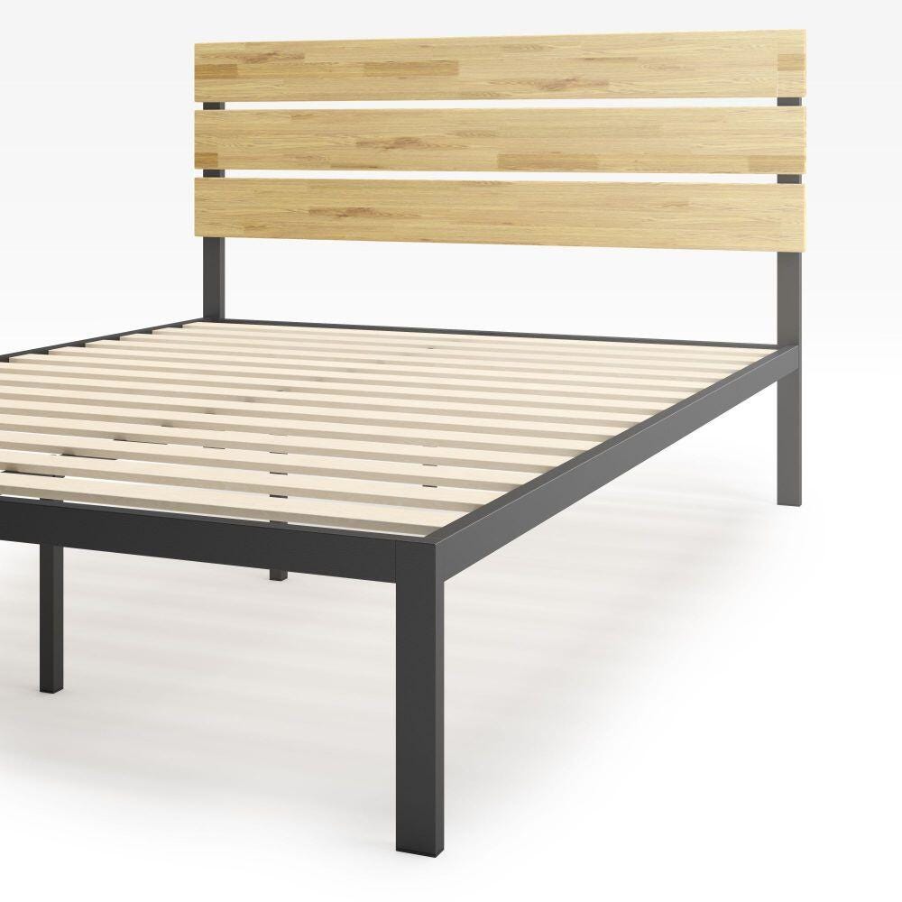 ZINUS Beckett King Platform Bed Frame, Brown, large