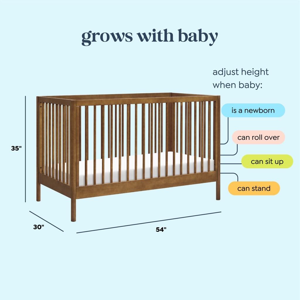 DaVinci Birdie 3-in-1 Convertible Crib, Walnut, large