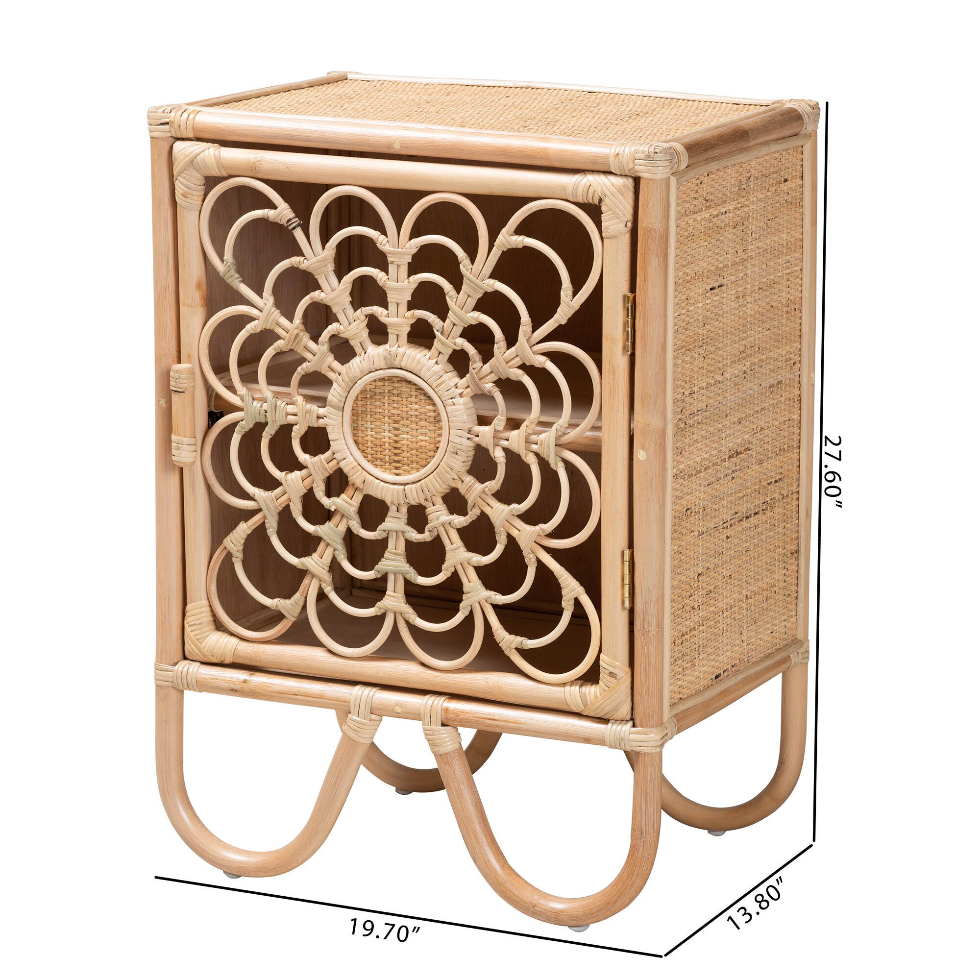bali & pari Acelin Rattan Nightstand, , large