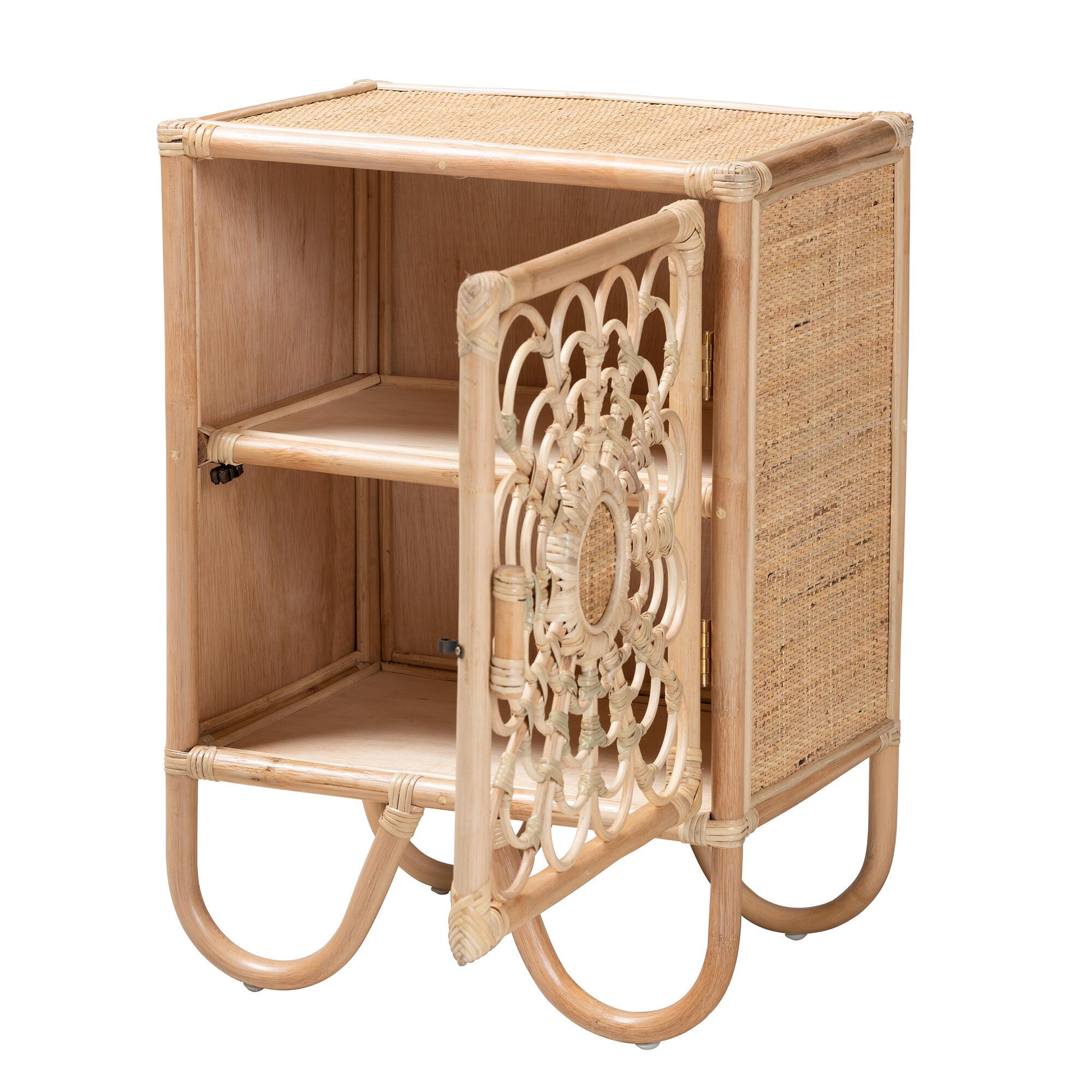 bali & pari Acelin Rattan Nightstand, , large