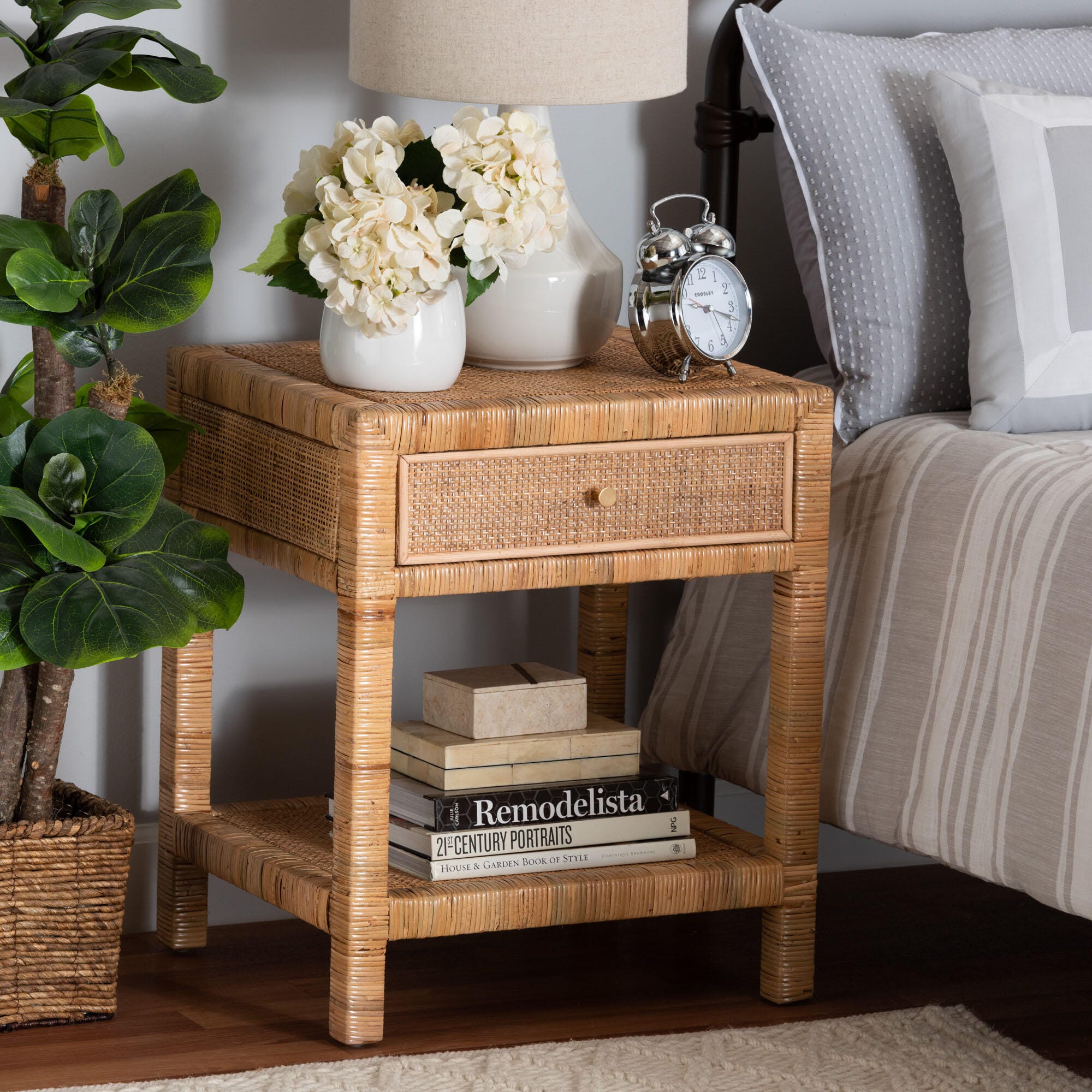 bali & pari Adelia Natural Rattan Nightstand, , large