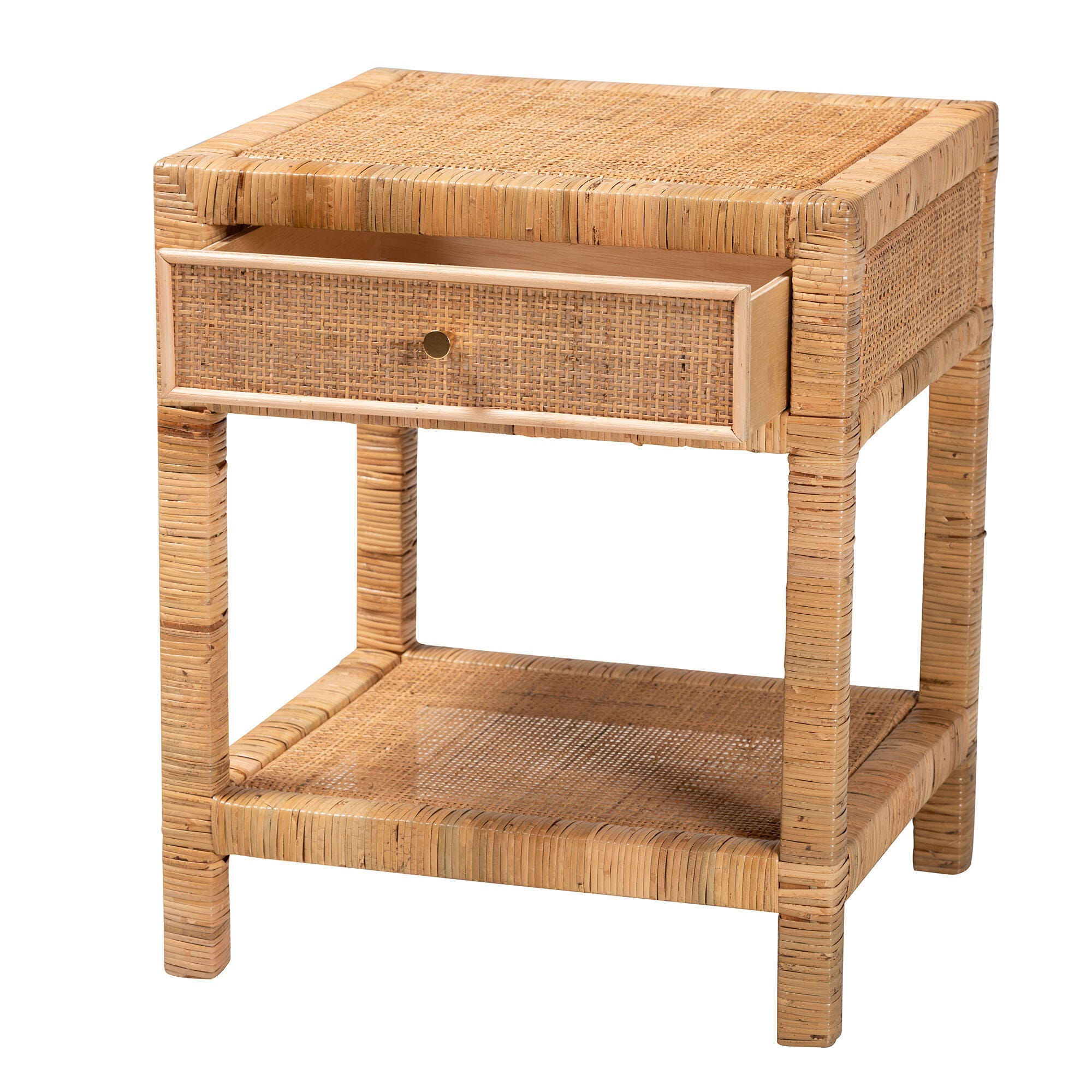 bali & pari Adelia Natural Rattan Nightstand, , large