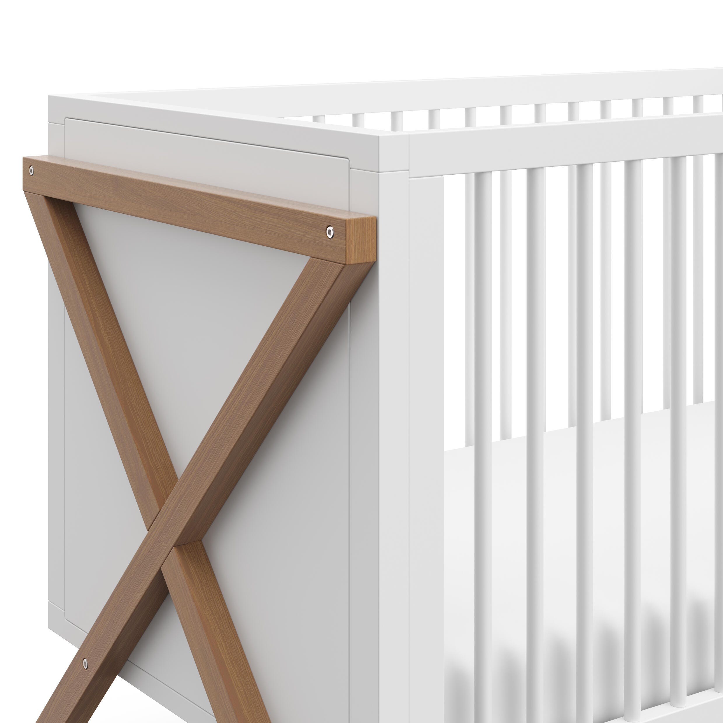 Storkcraft Equinox 3-in-1 Convertible Crib, White/Vintage Driftwood, large