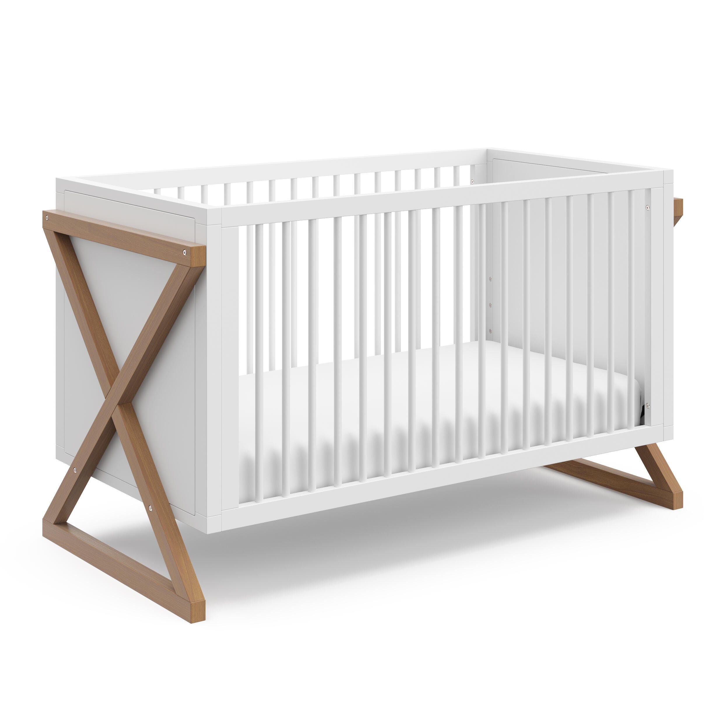 Storkcraft Equinox 3-in-1 Convertible Crib, White/Vintage Driftwood, large