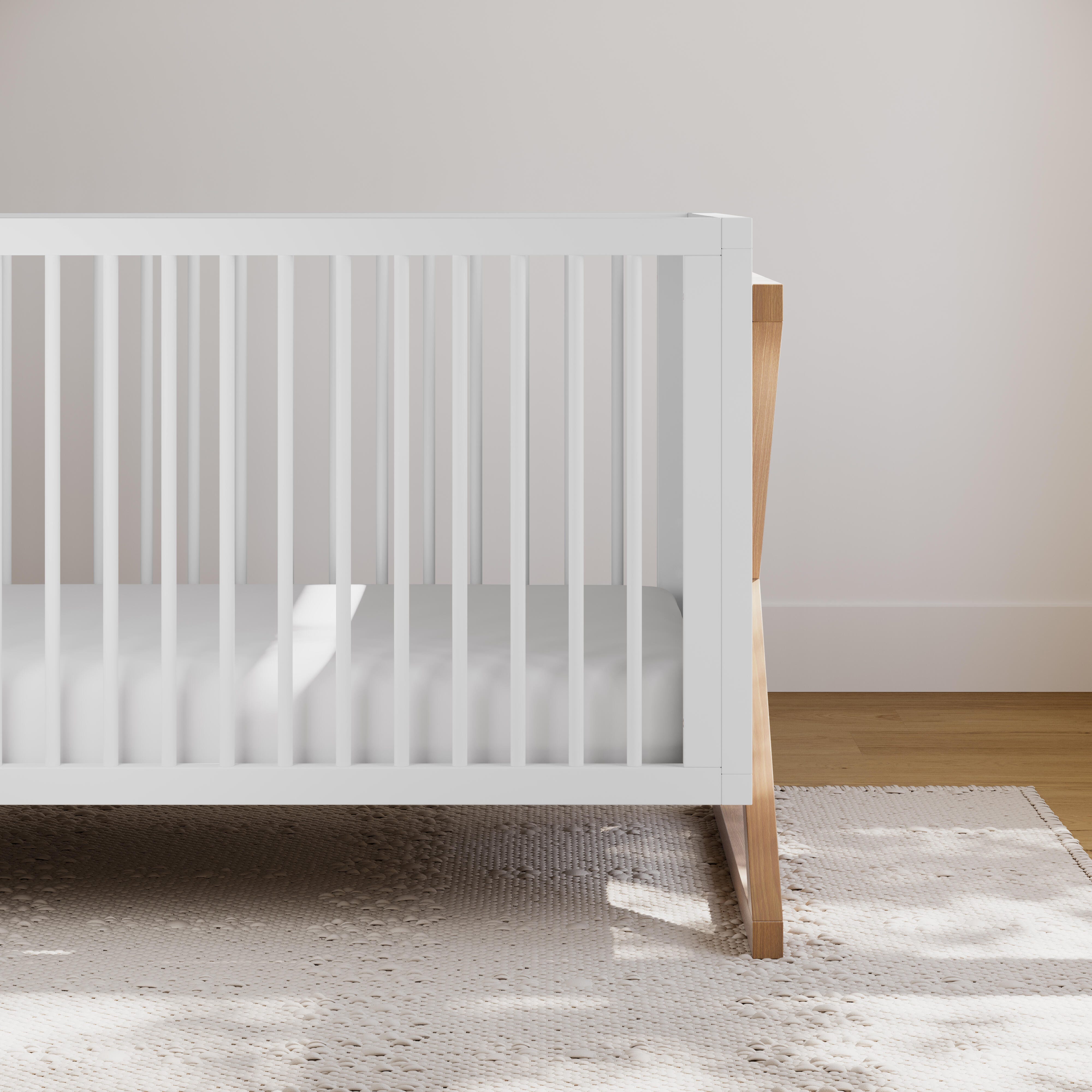 Storkcraft Equinox 3-in-1 Convertible Crib, White/Vintage Driftwood, large