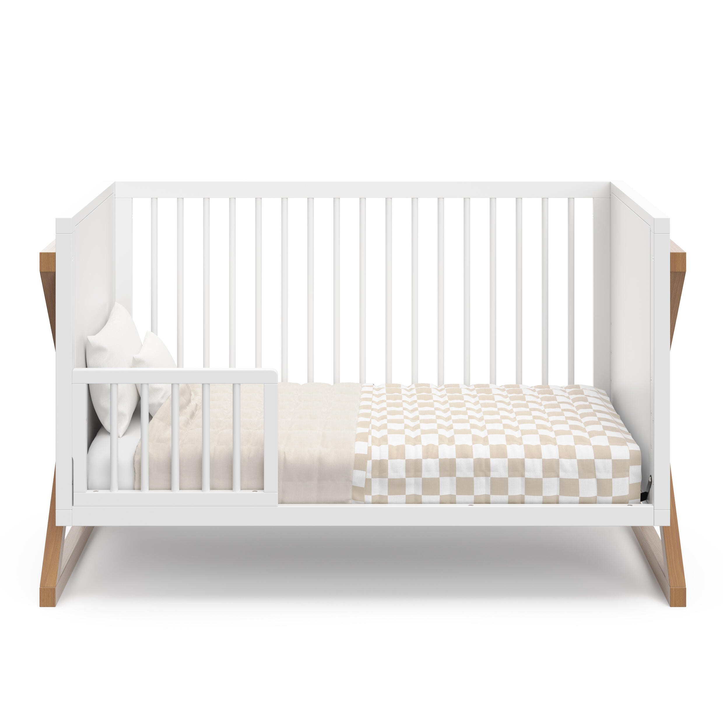 Storkcraft Equinox 3-in-1 Convertible Crib, White/Vintage Driftwood, large