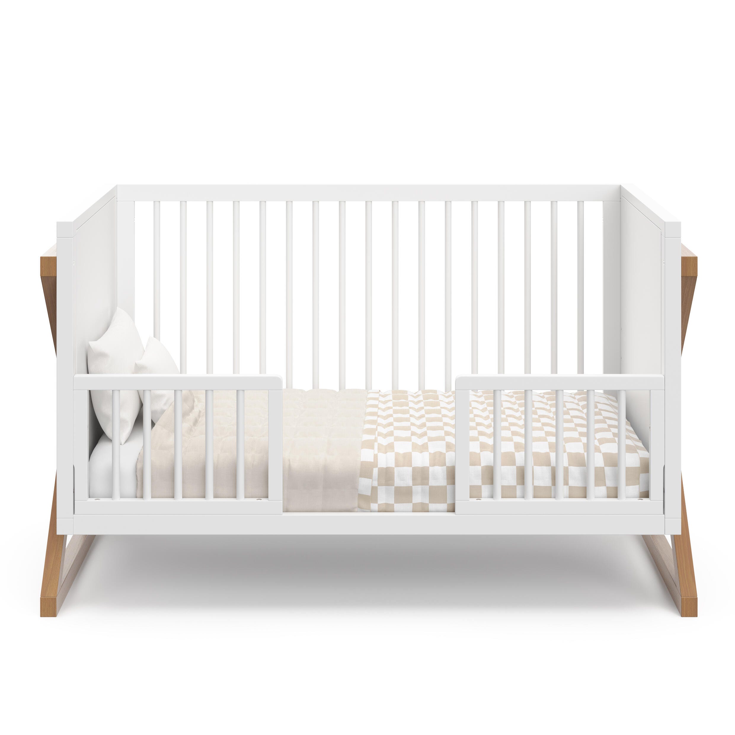 Storkcraft Equinox 3-in-1 Convertible Crib, White/Vintage Driftwood, large