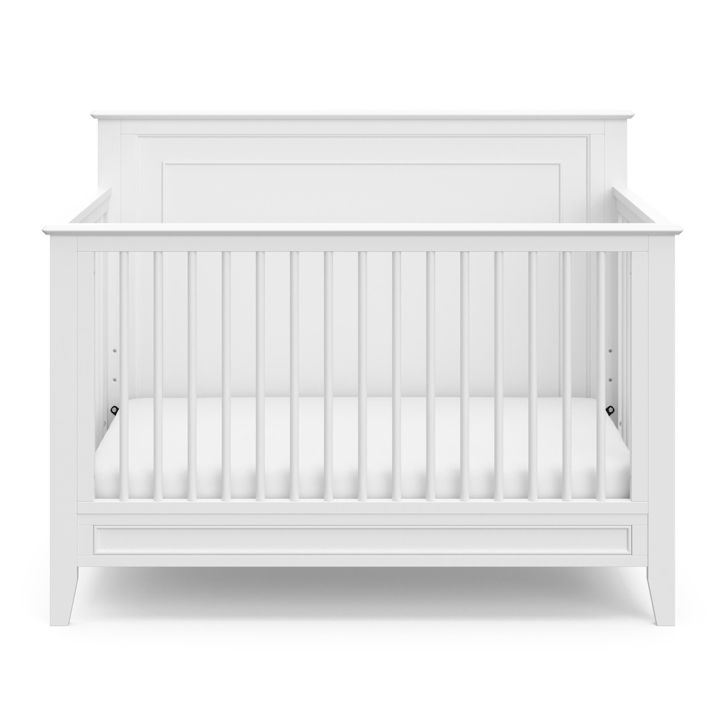 Storkcraft Solstice 5-in-1 Convertible Crib, White, large
