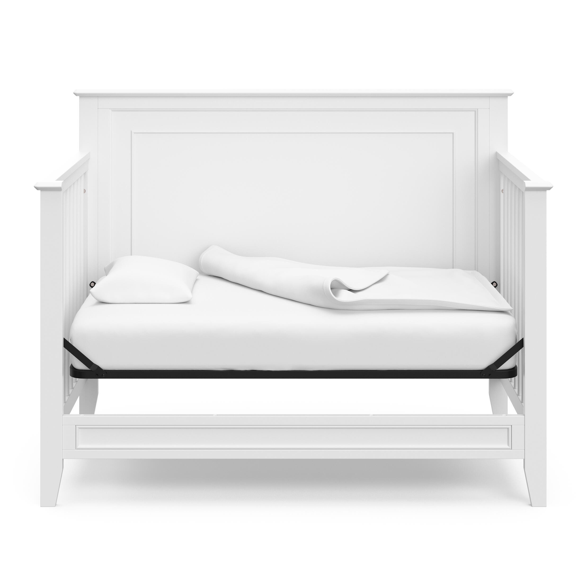 Storkcraft Solstice 5-in-1 Convertible Crib, White, large
