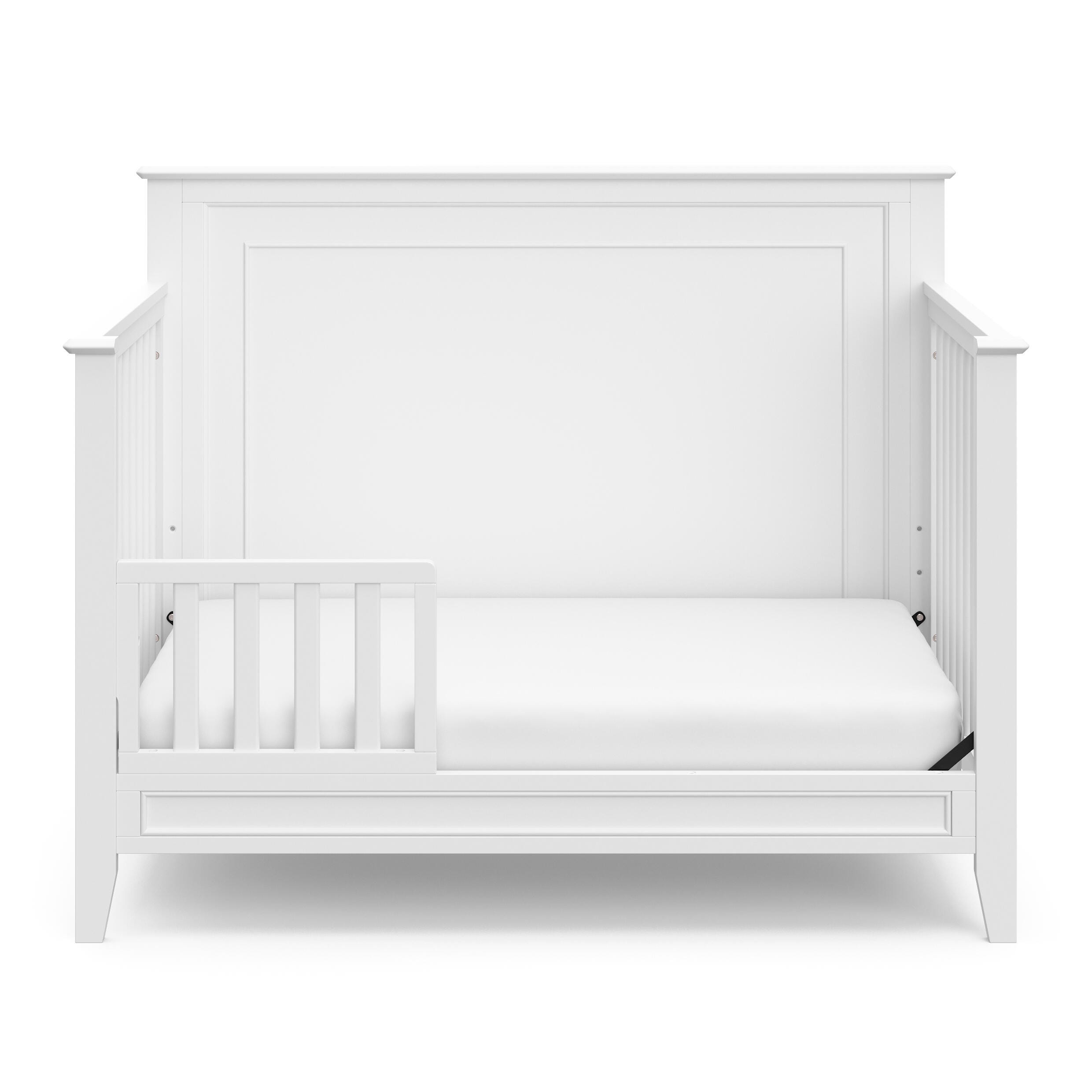 Storkcraft Solstice 5-in-1 Convertible Crib, White, large
