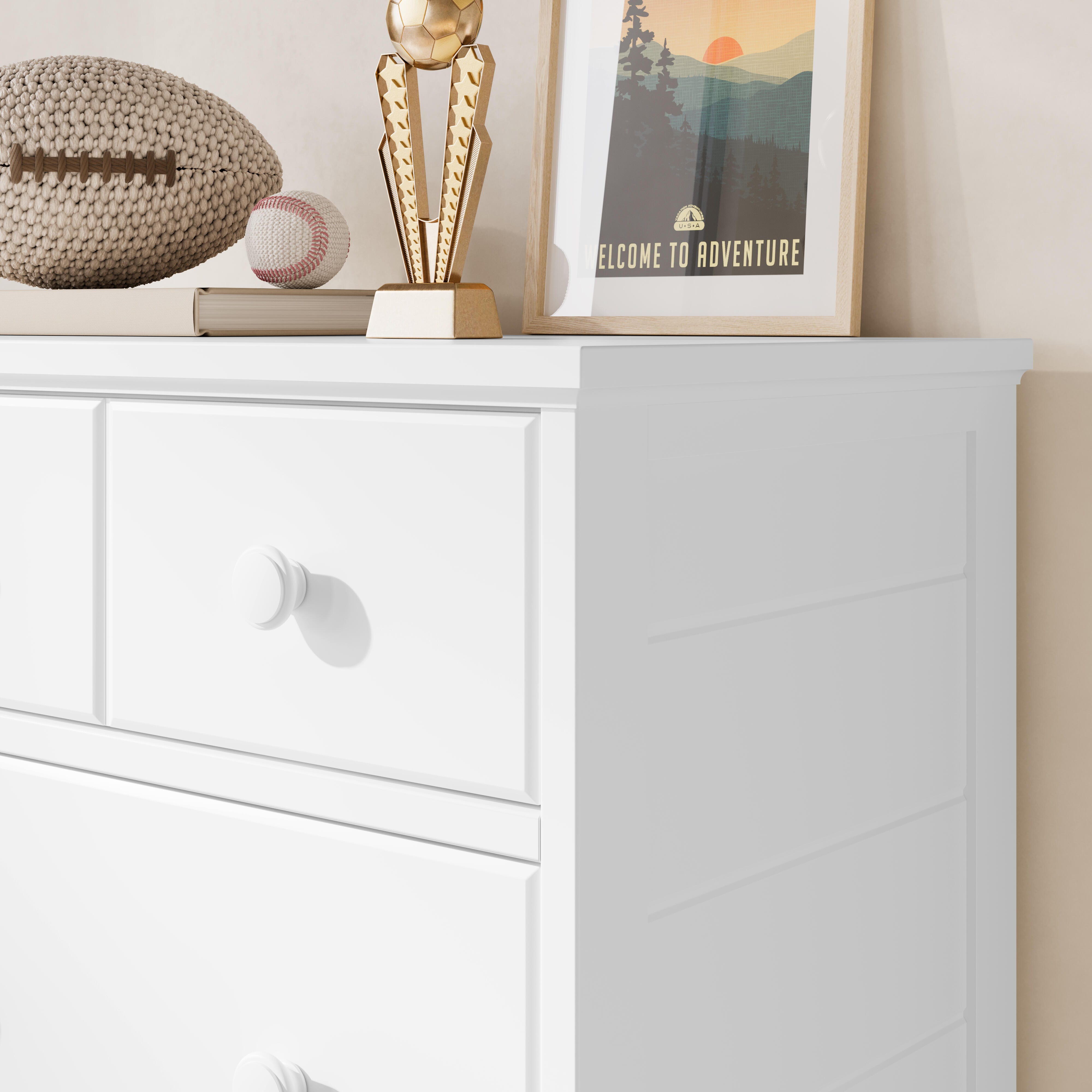 Storkcraft Moss 6 Drawer Double Dresser, , large