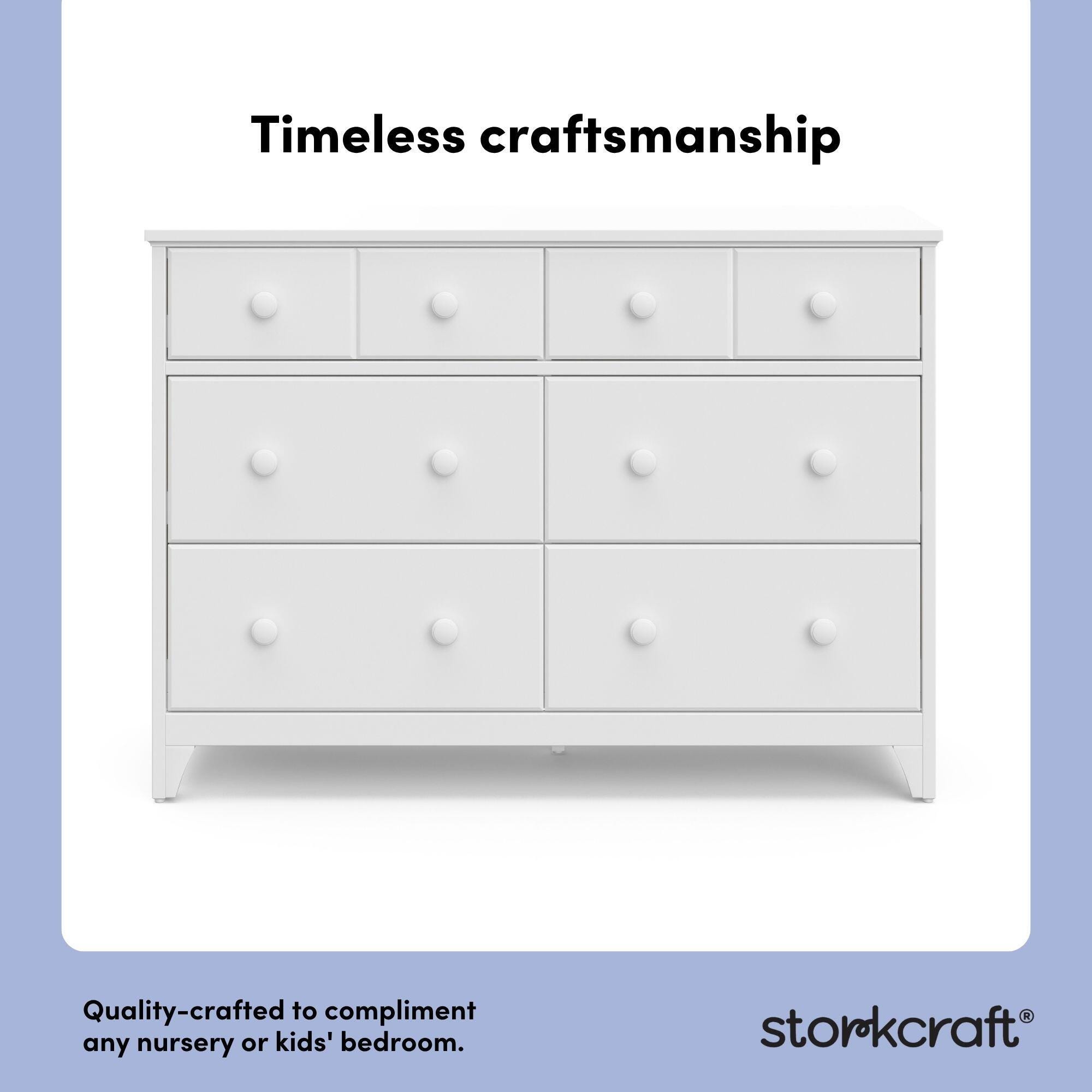 Storkcraft Moss 6 Drawer Double Dresser, , large