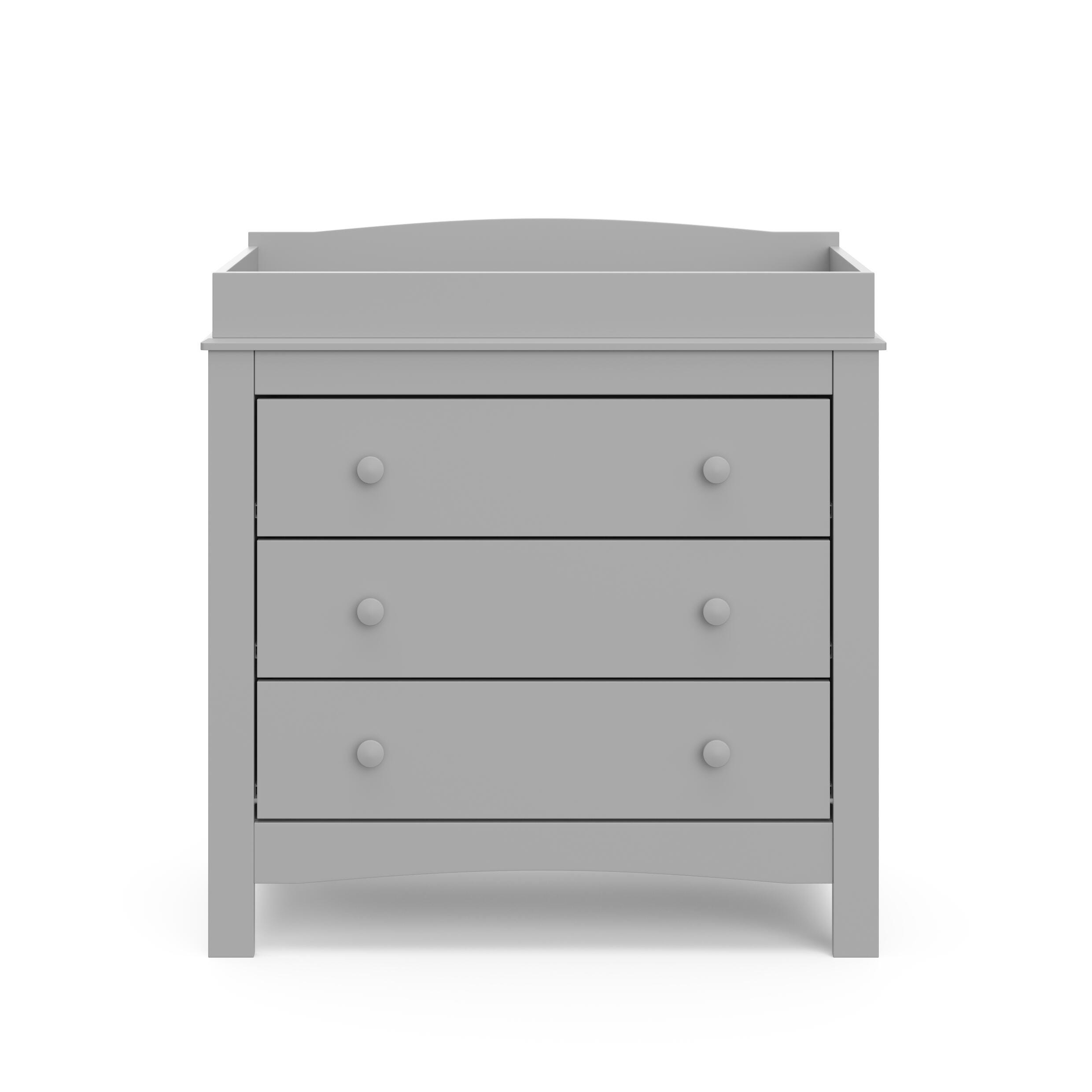 Graco Noah 3 Drawer Chest with Changing Topper, Pebble Gray, large