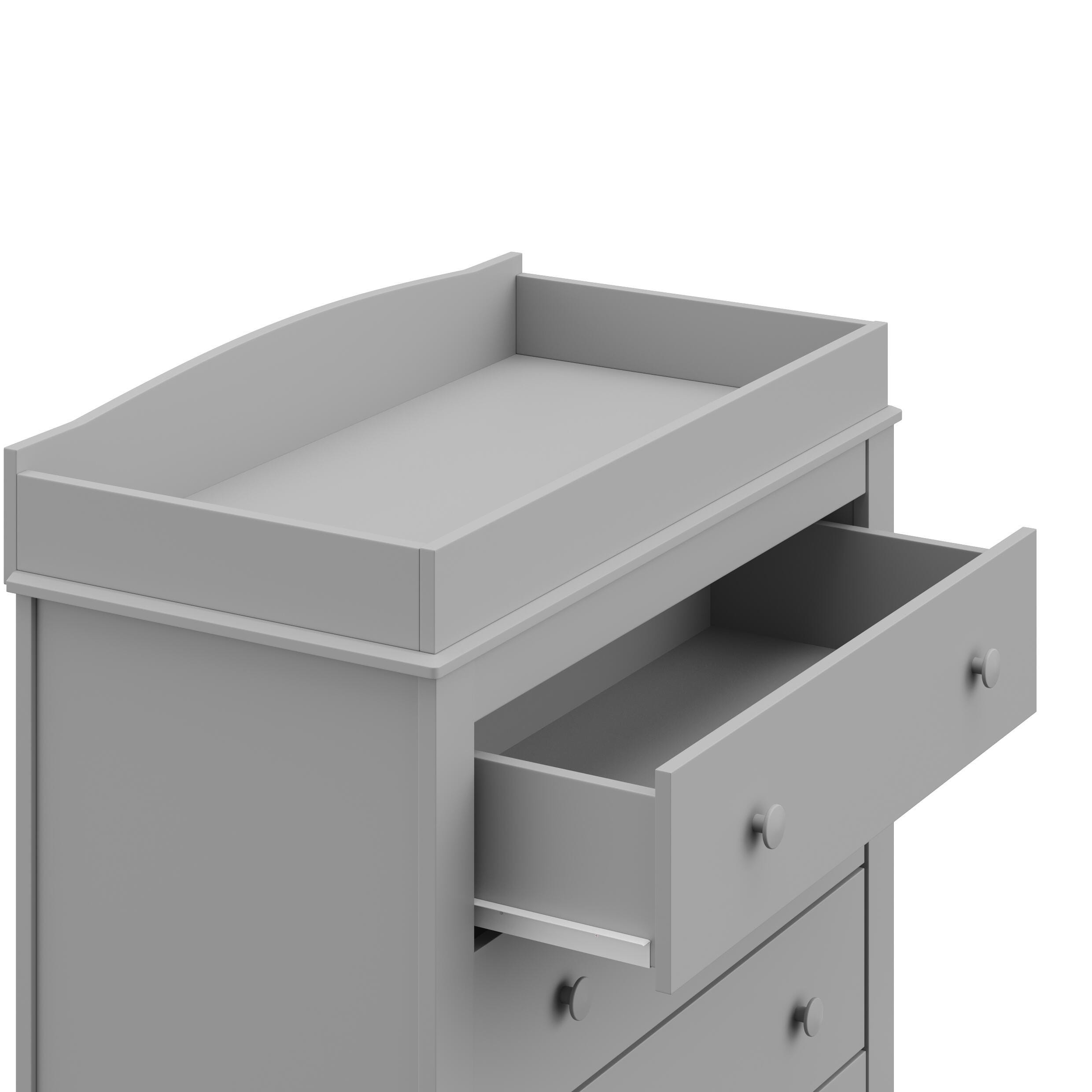 Graco Noah 3 Drawer Chest with Changing Topper, Pebble Gray, large