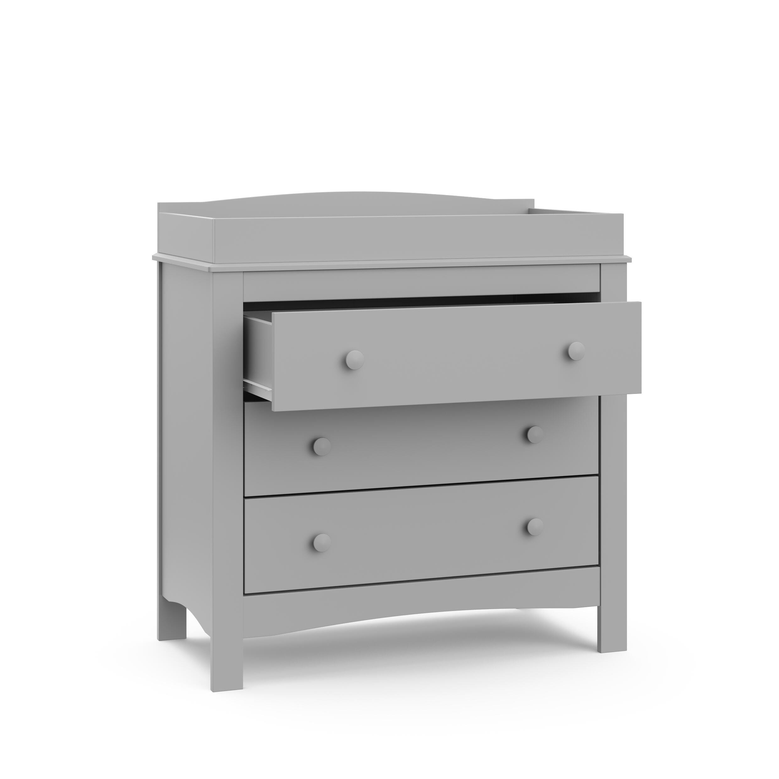 Graco Noah 3 Drawer Chest with Changing Topper, Pebble Gray, large