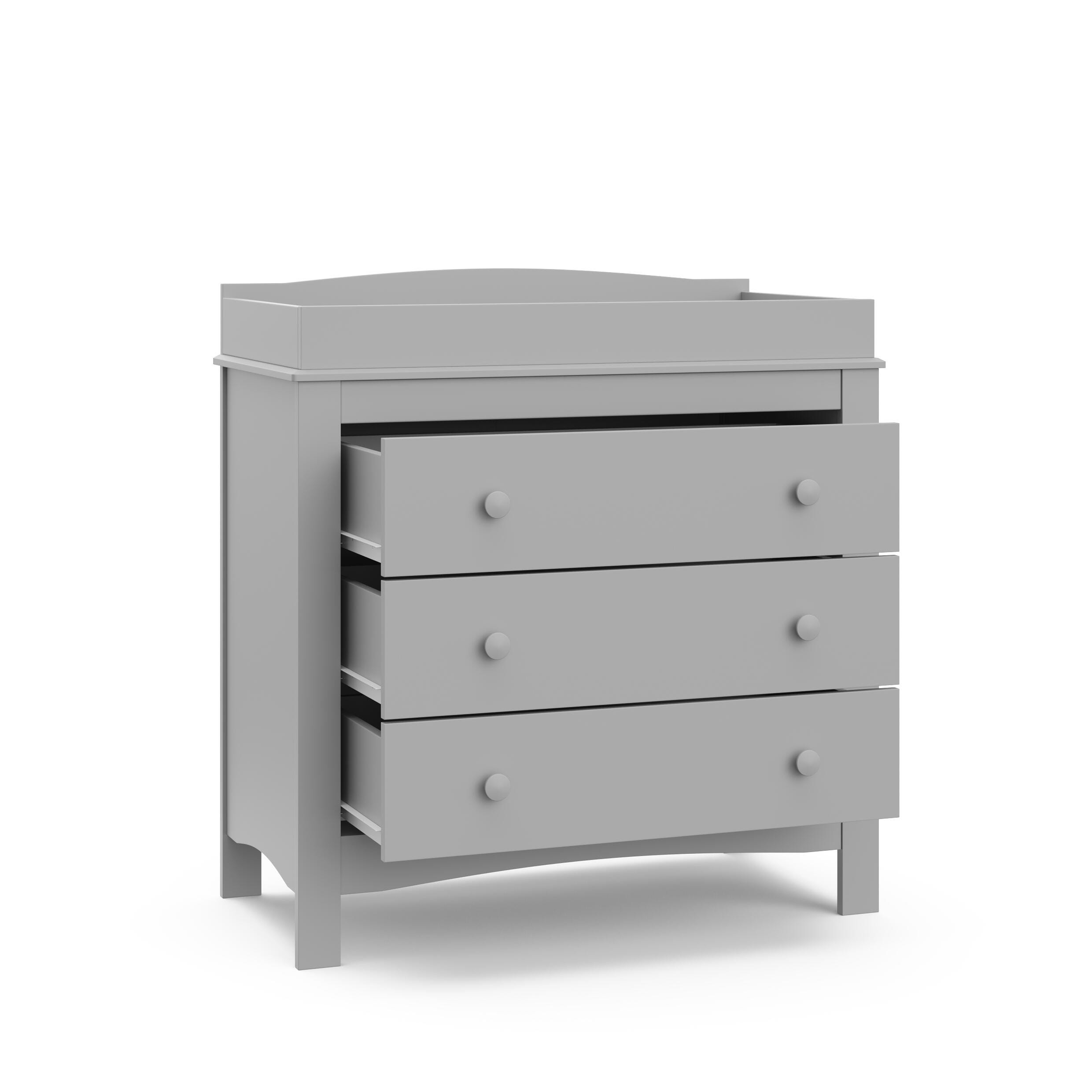 Graco Noah 3 Drawer Chest with Changing Topper, Pebble Gray, large