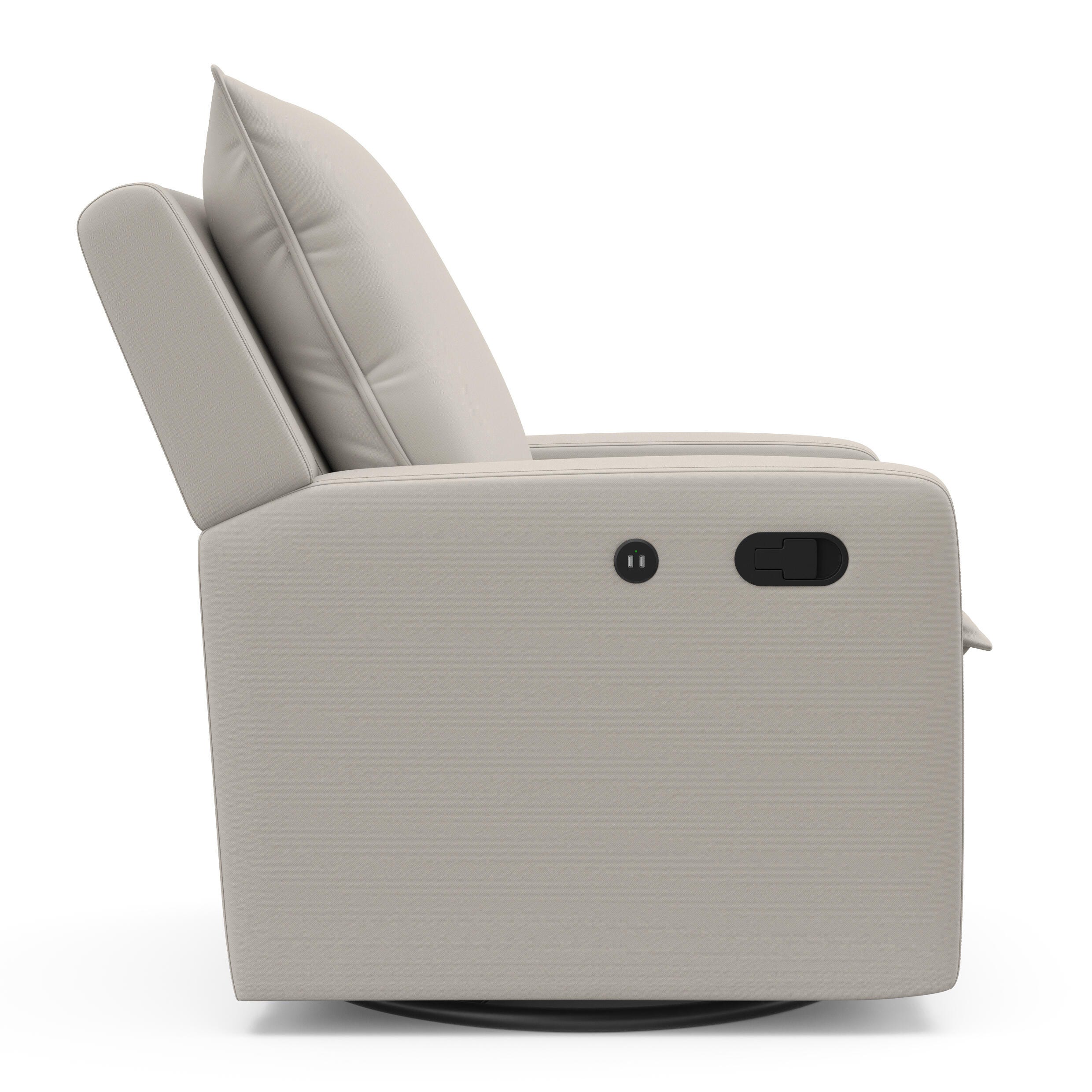 Storkcraft Timeless Recline Glider with USB, Ivory, large