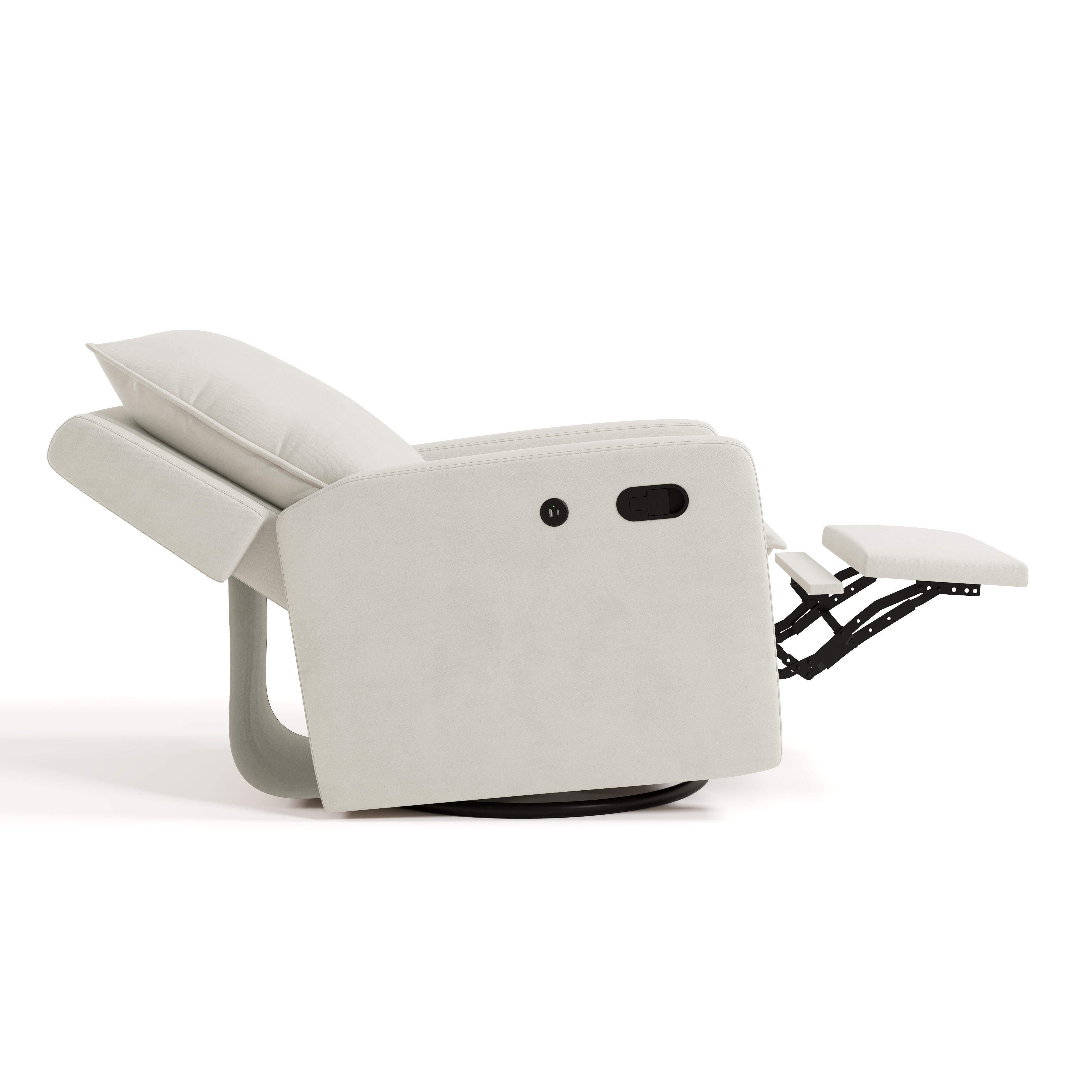 Storkcraft Timeless Recline Glider with USB, Ivory, large