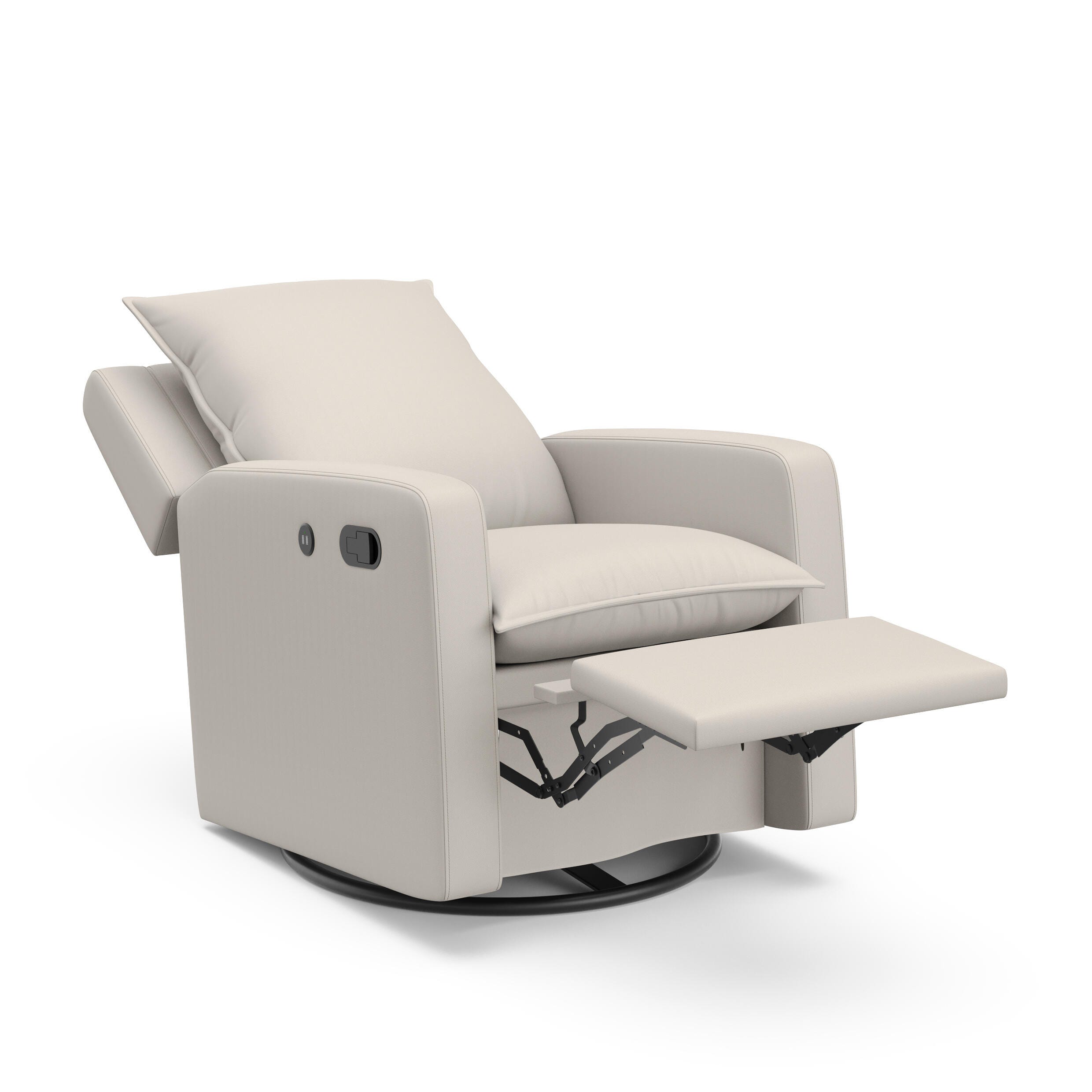 Storkcraft Timeless Recline Glider with USB, Ivory, large