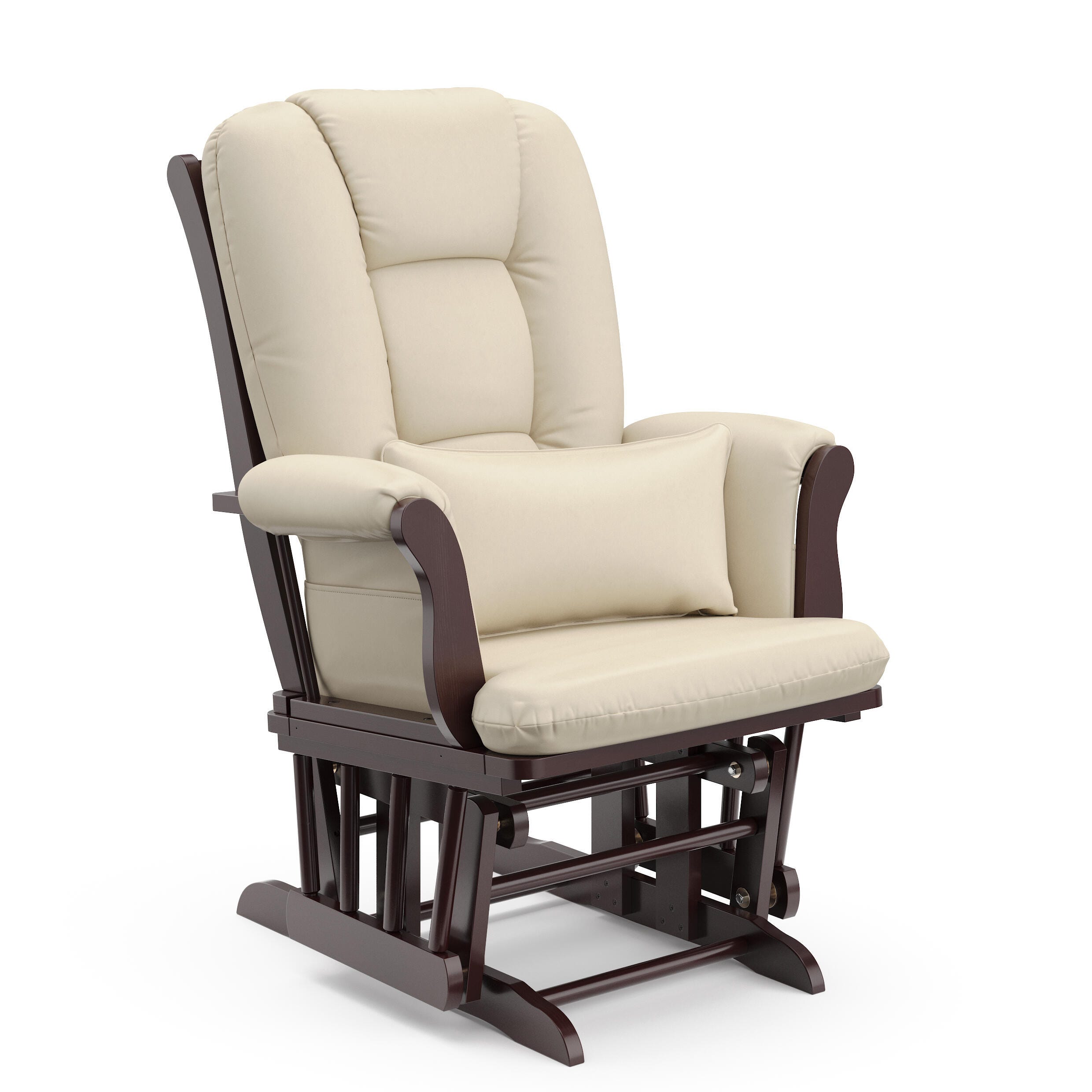 Storkcraft Tuscany Glider and Ottoman, Espresso/Beige, large