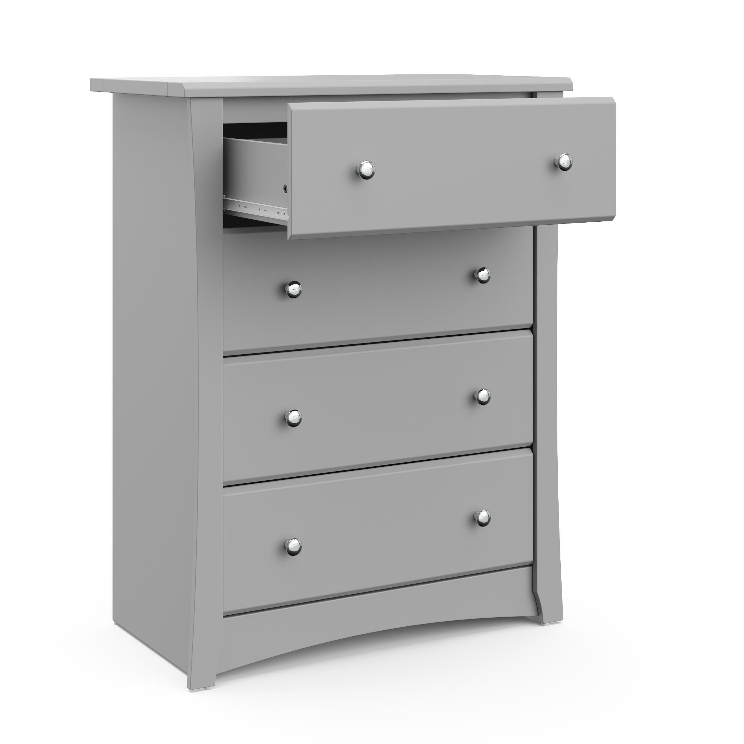 Storkcraft Crescent 4 Drawer Dresser, Pebble Gray, large