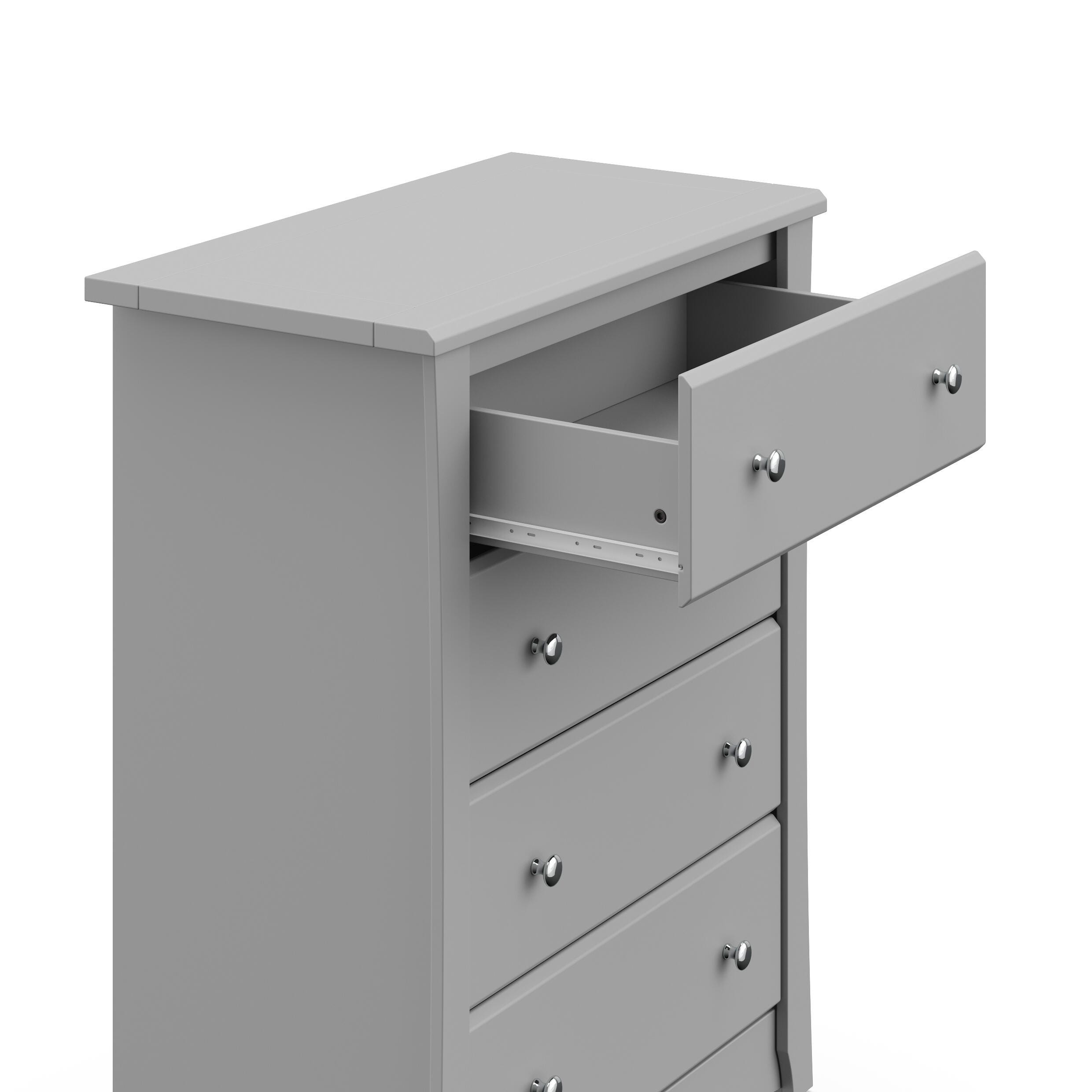 Storkcraft Crescent 4 Drawer Dresser, Pebble Gray, large