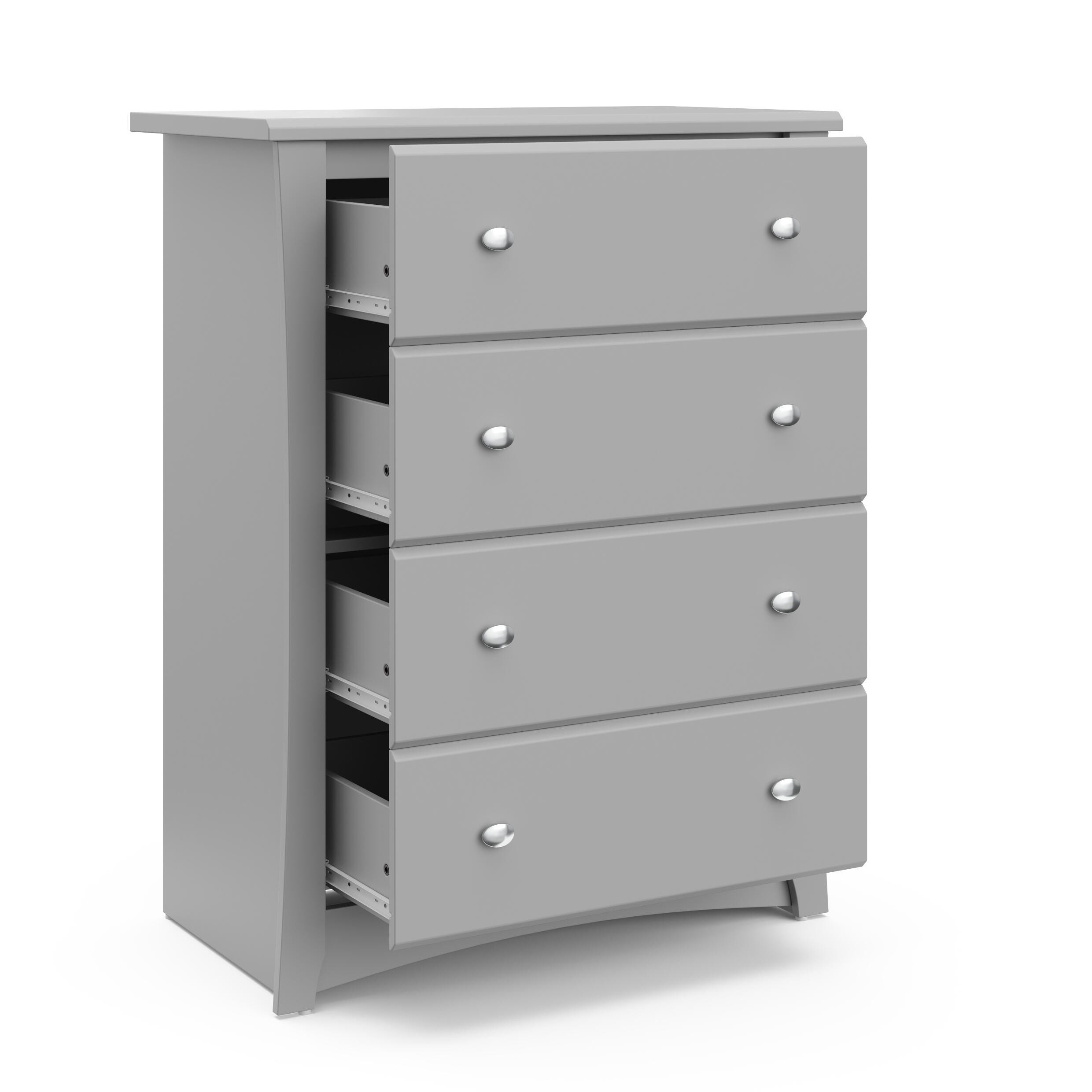 Storkcraft Crescent 4 Drawer Dresser, Pebble Gray, large