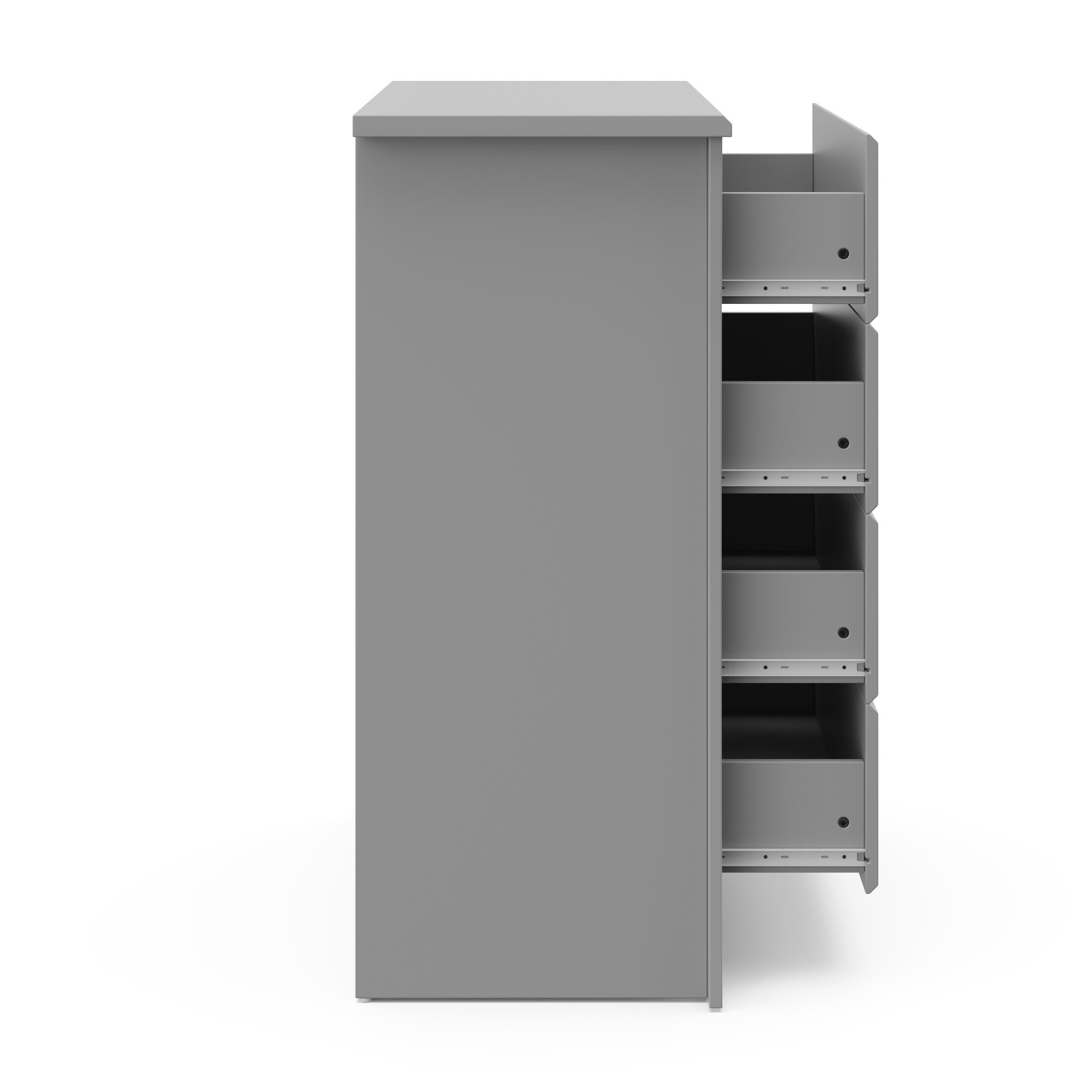 Storkcraft Crescent 4 Drawer Dresser, Pebble Gray, large