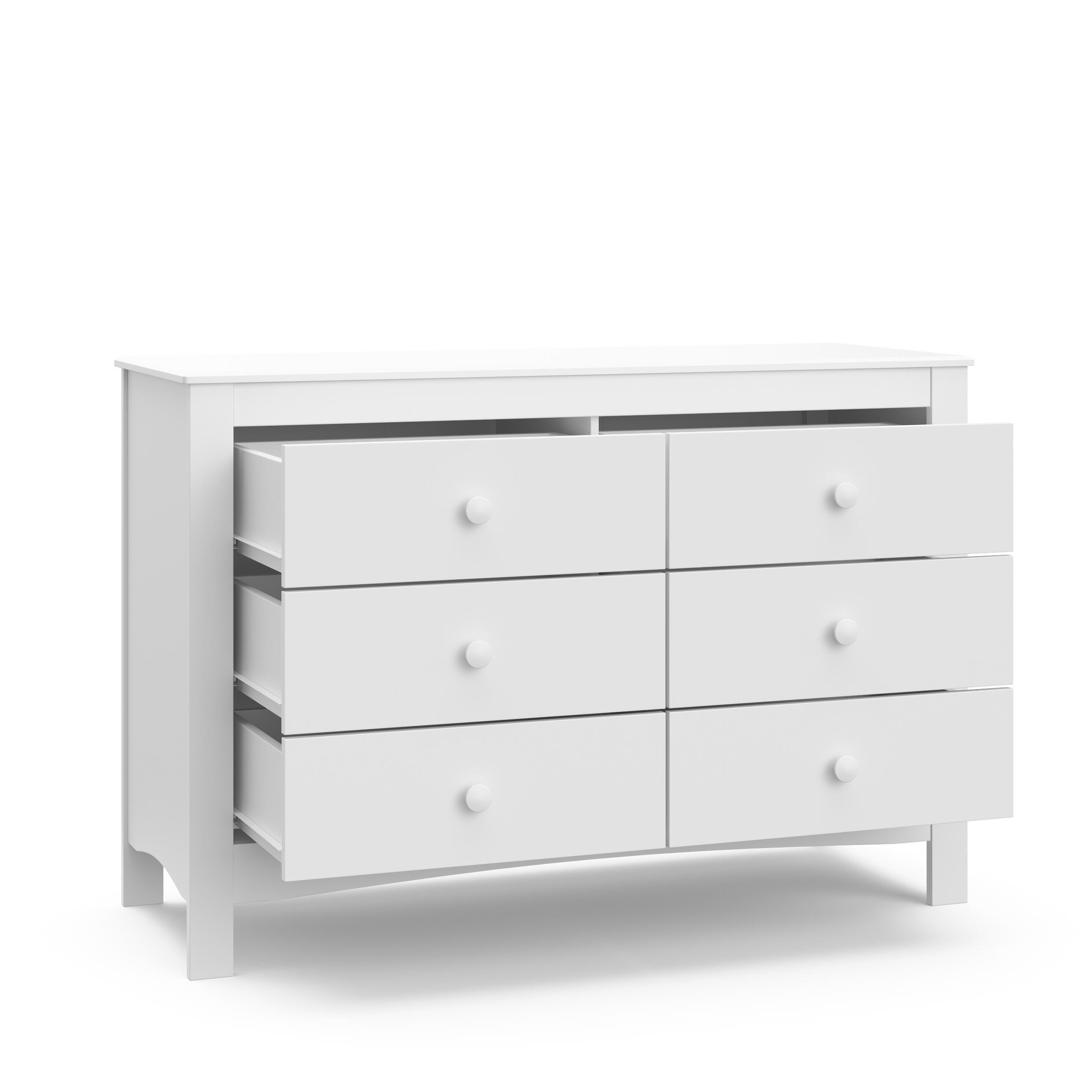 Graco Noah 6 Drawer Double Dresser, White, large