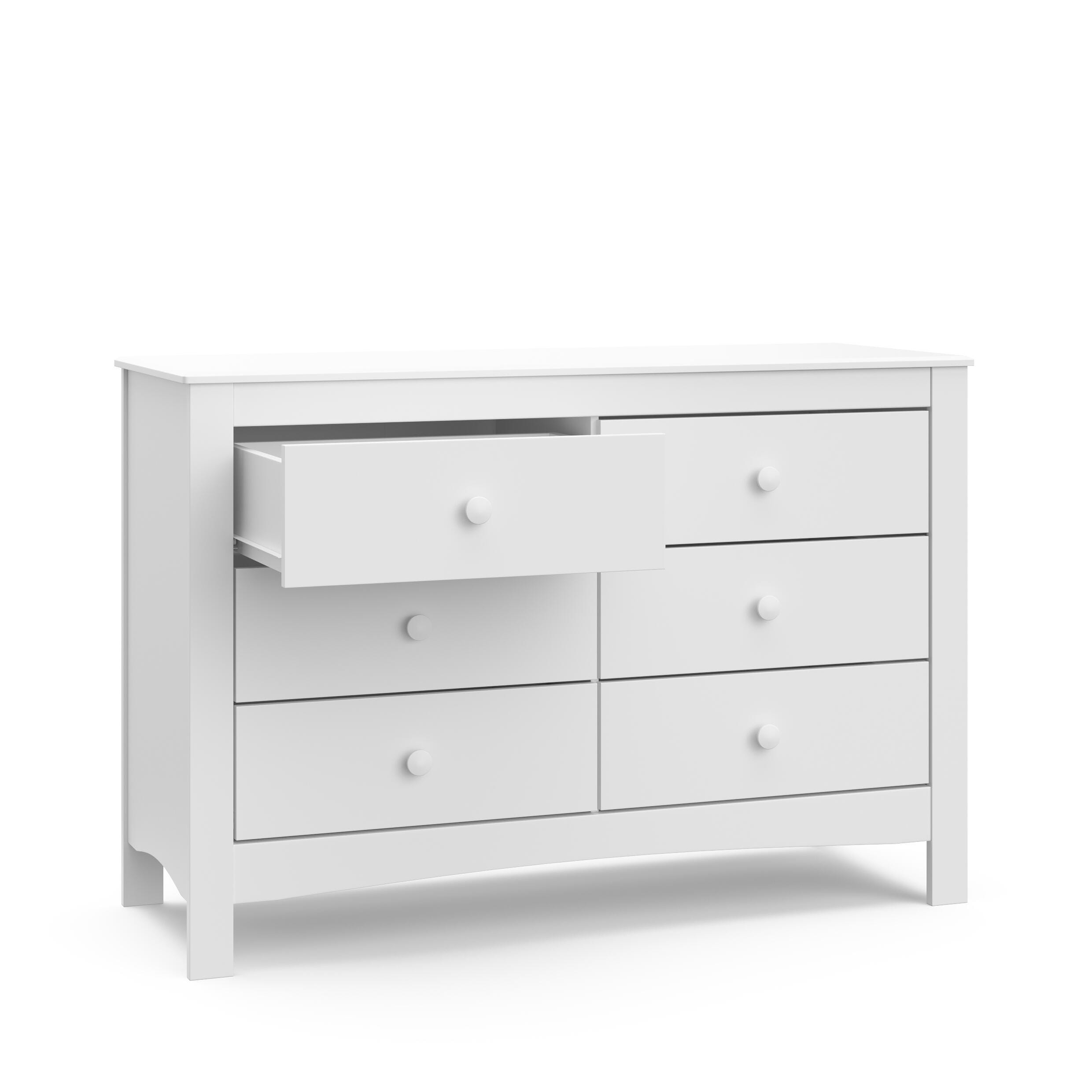 Graco Noah 6 Drawer Double Dresser, White, large
