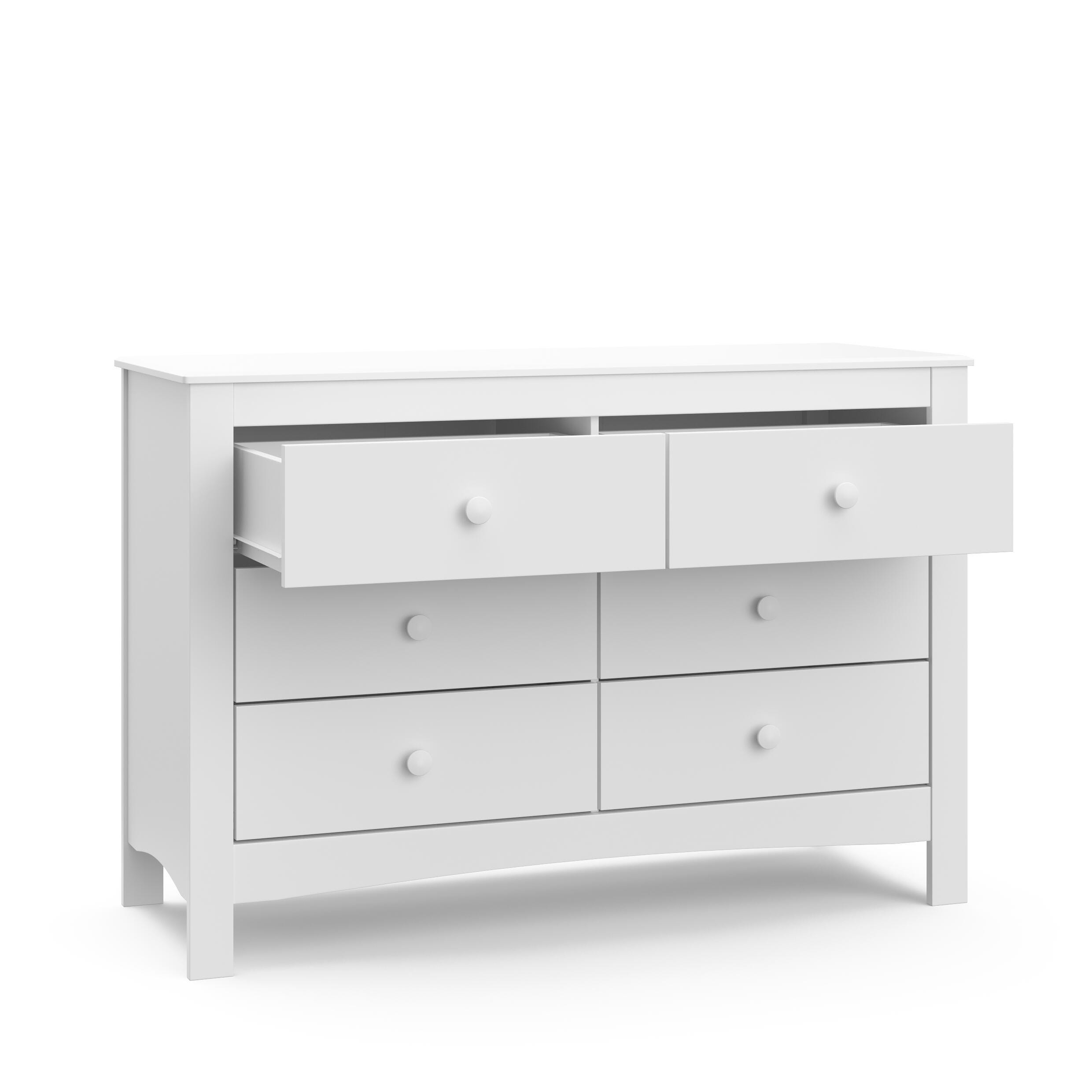 Graco Noah 6 Drawer Double Dresser, White, large