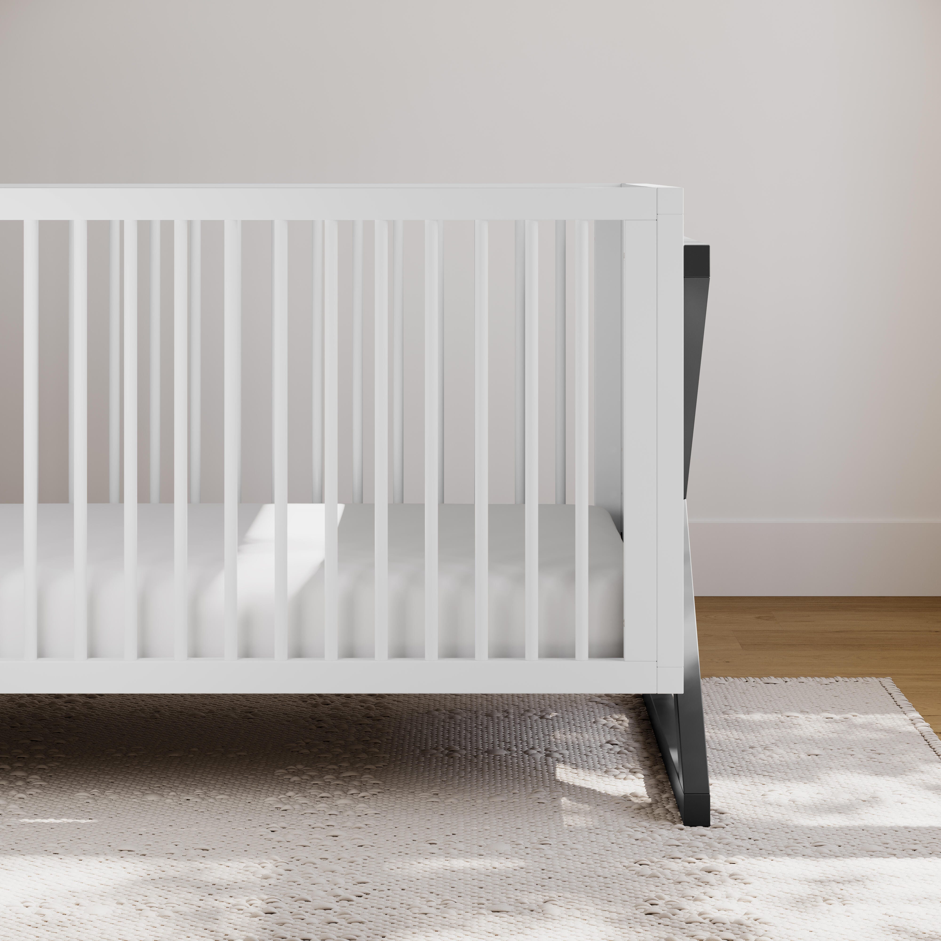 Storkcraft Equinox 3-in-1 Convertible Crib, White/Gray, large