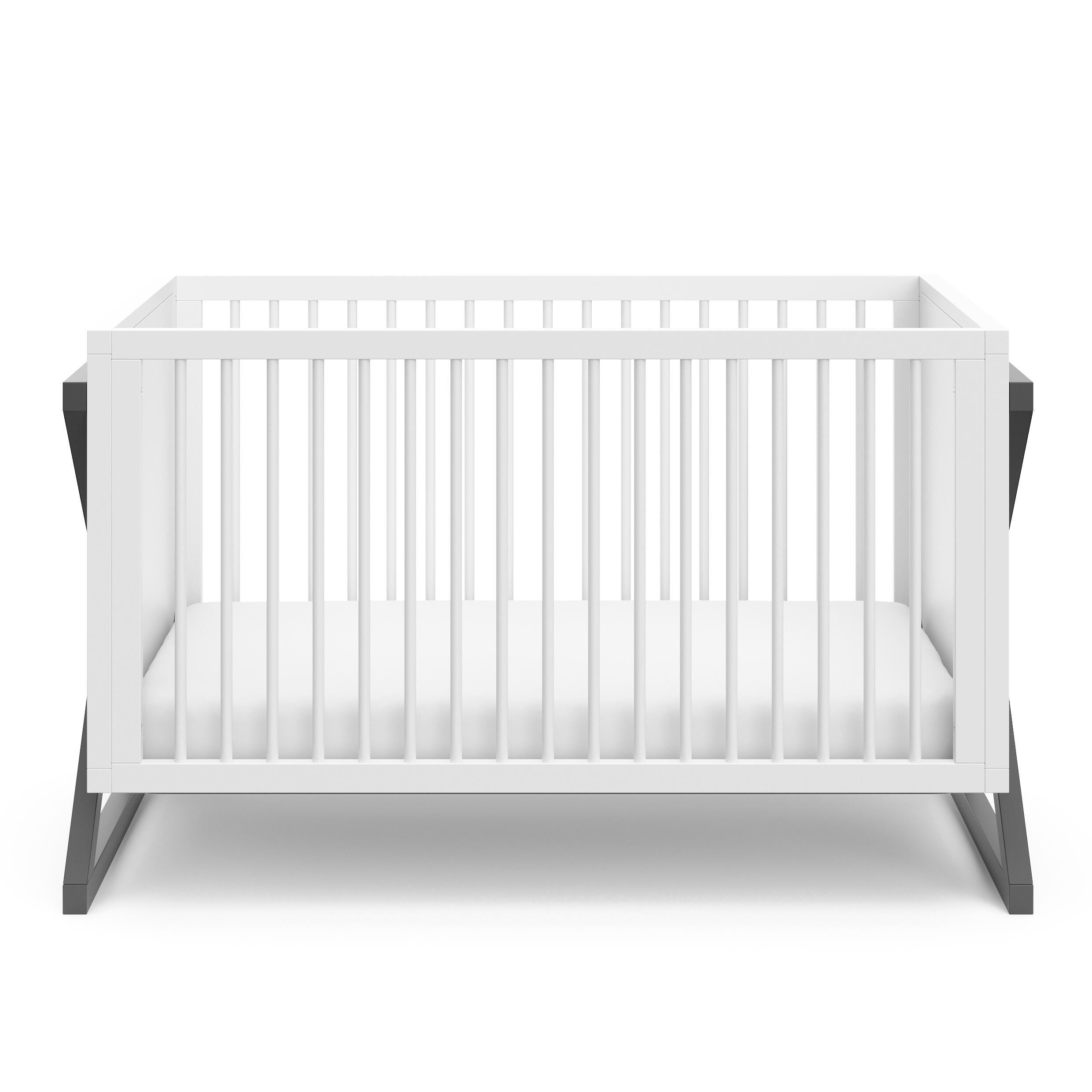 Storkcraft Equinox 3-in-1 Convertible Crib, White/Gray, large