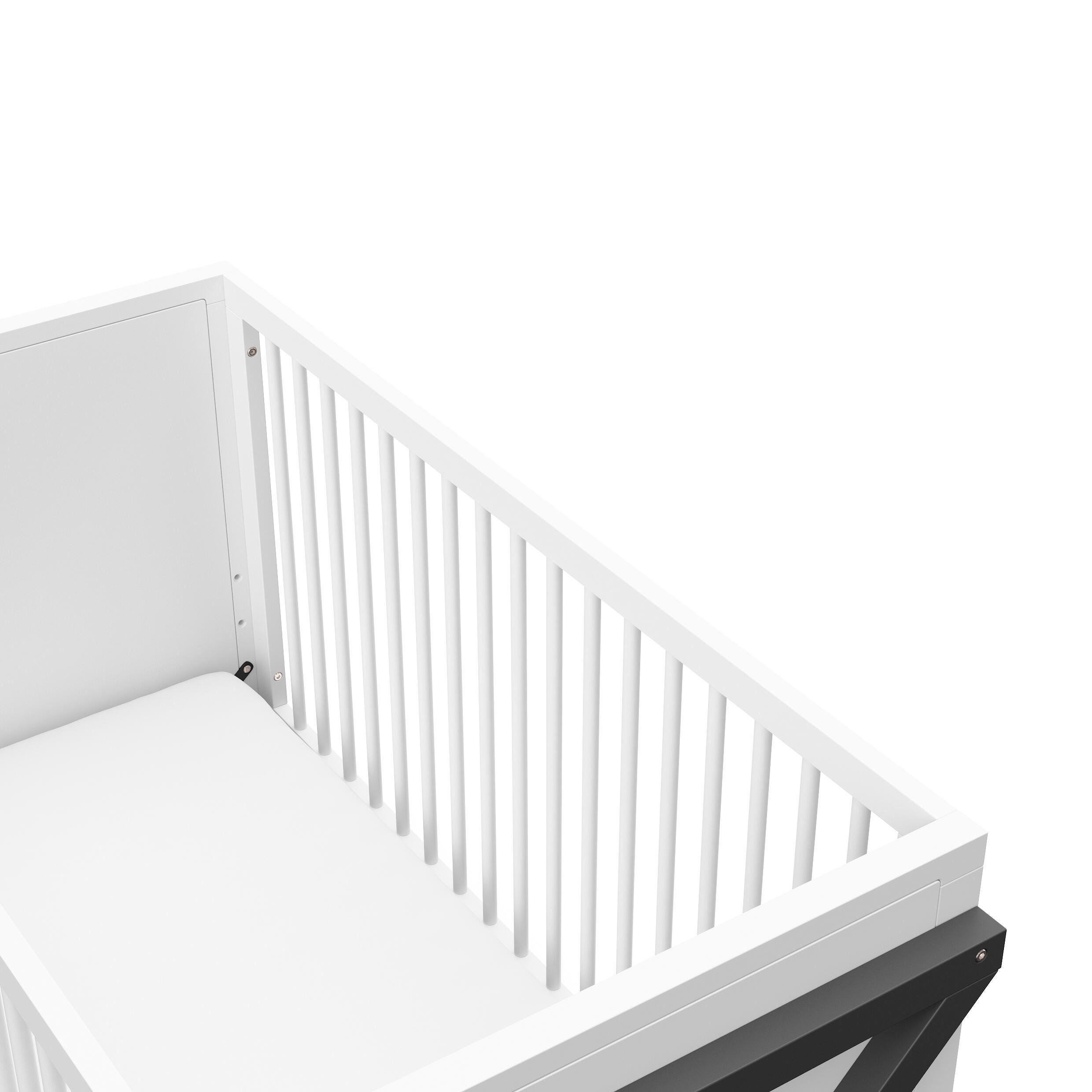 Storkcraft Equinox 3-in-1 Convertible Crib, White/Gray, large