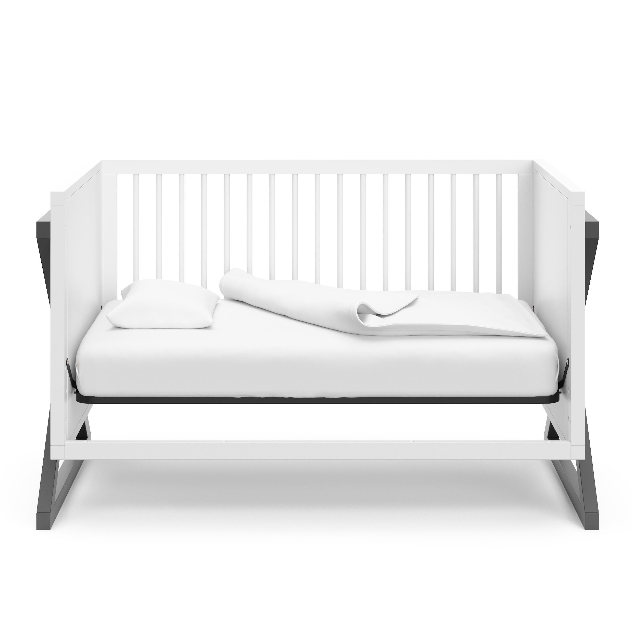 Storkcraft Equinox 3-in-1 Convertible Crib, White/Gray, large