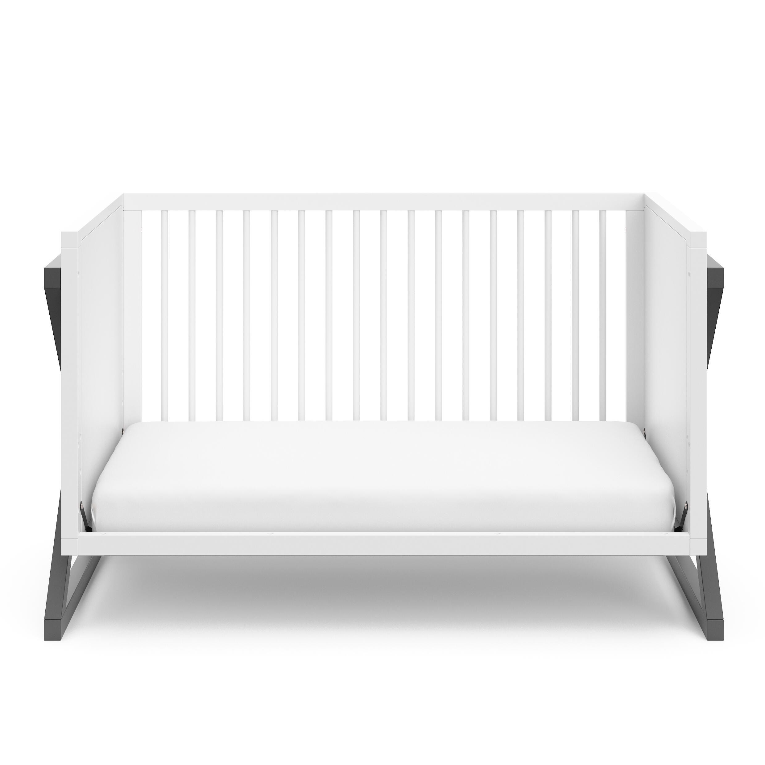 Storkcraft Equinox 3-in-1 Convertible Crib, White/Gray, large