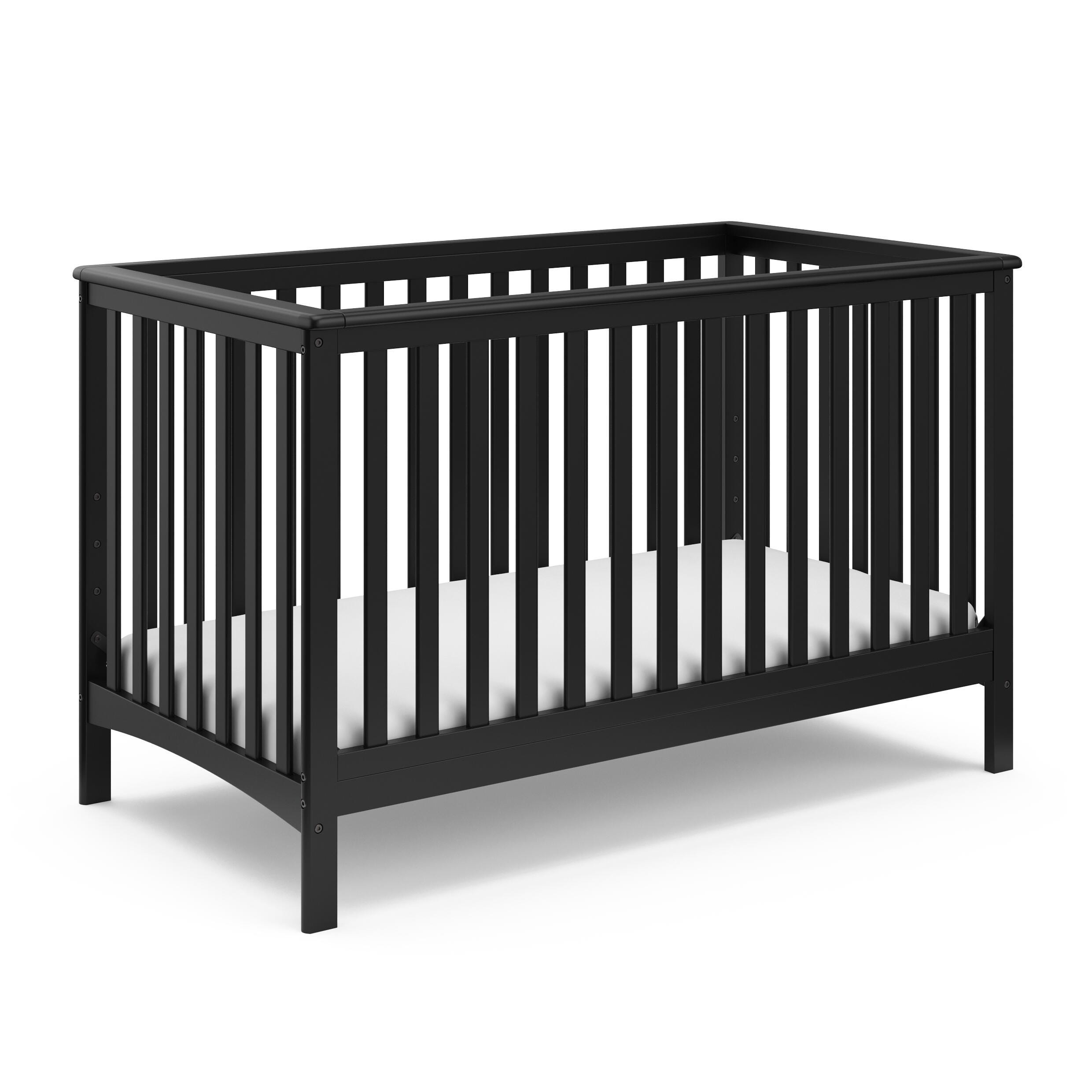 Storkcraft Hillcrest 4-in-1 Convertible Crib, Black, large